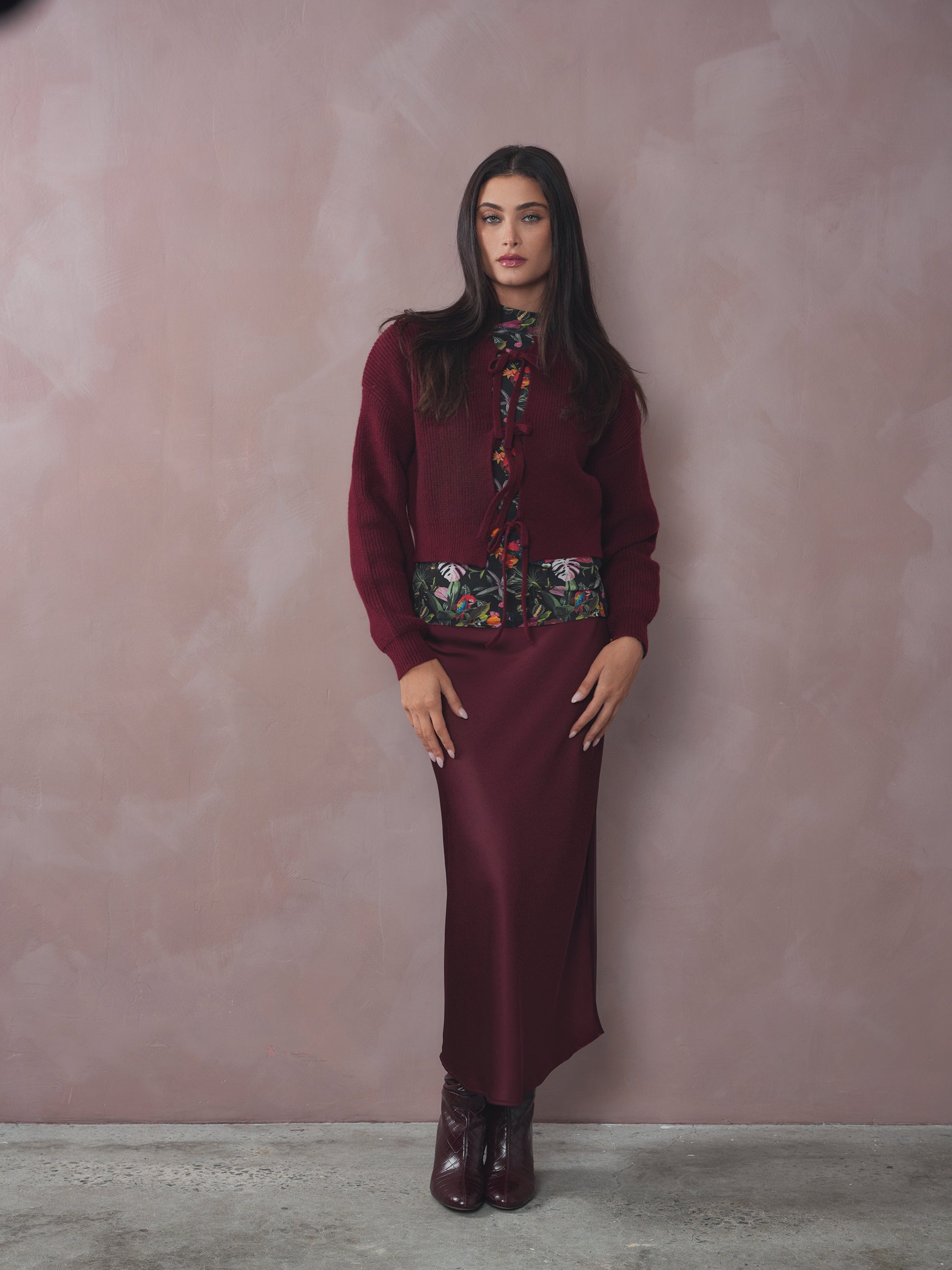 Elastic Waist Slip Skirt