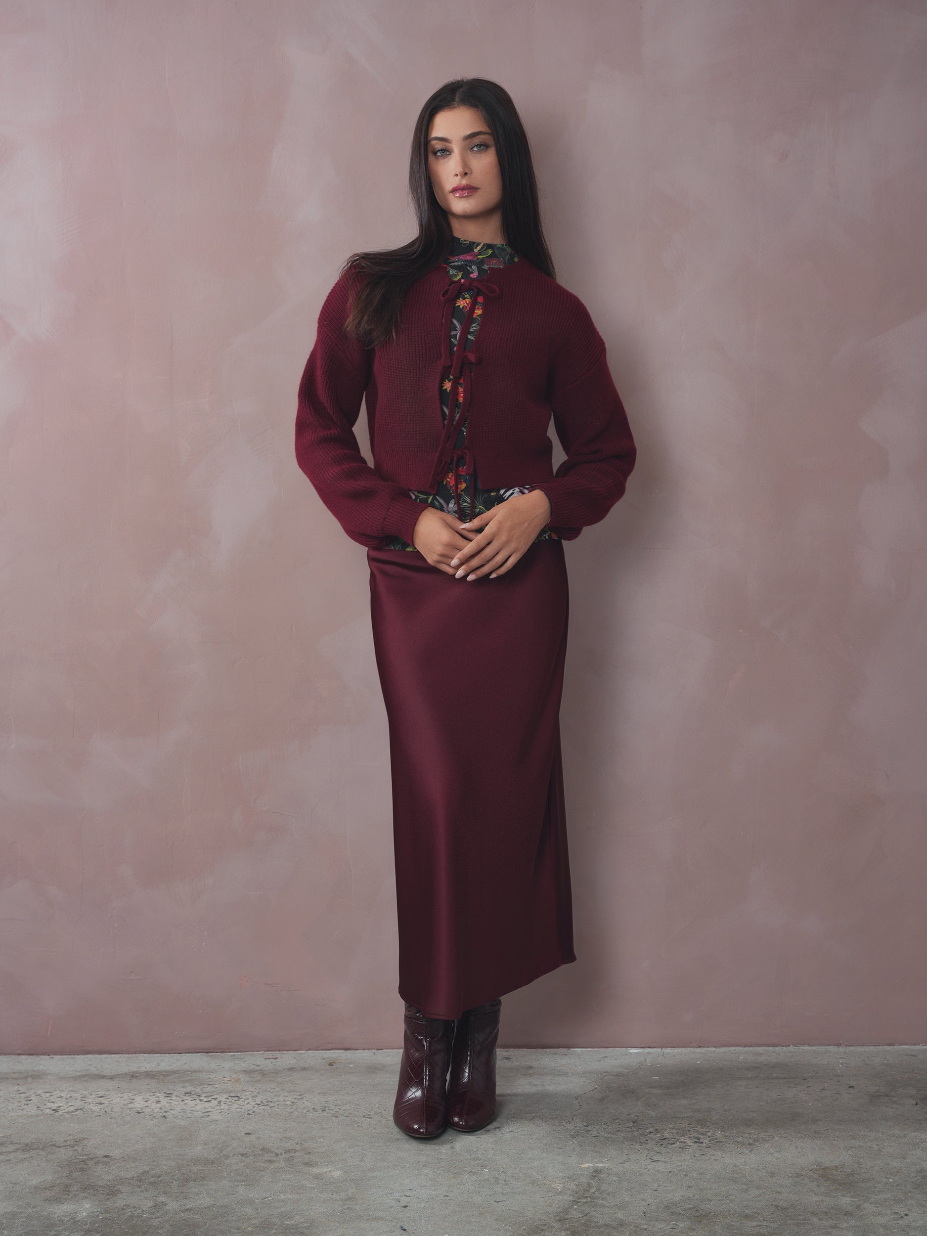 Elastic Waist Slip Skirt