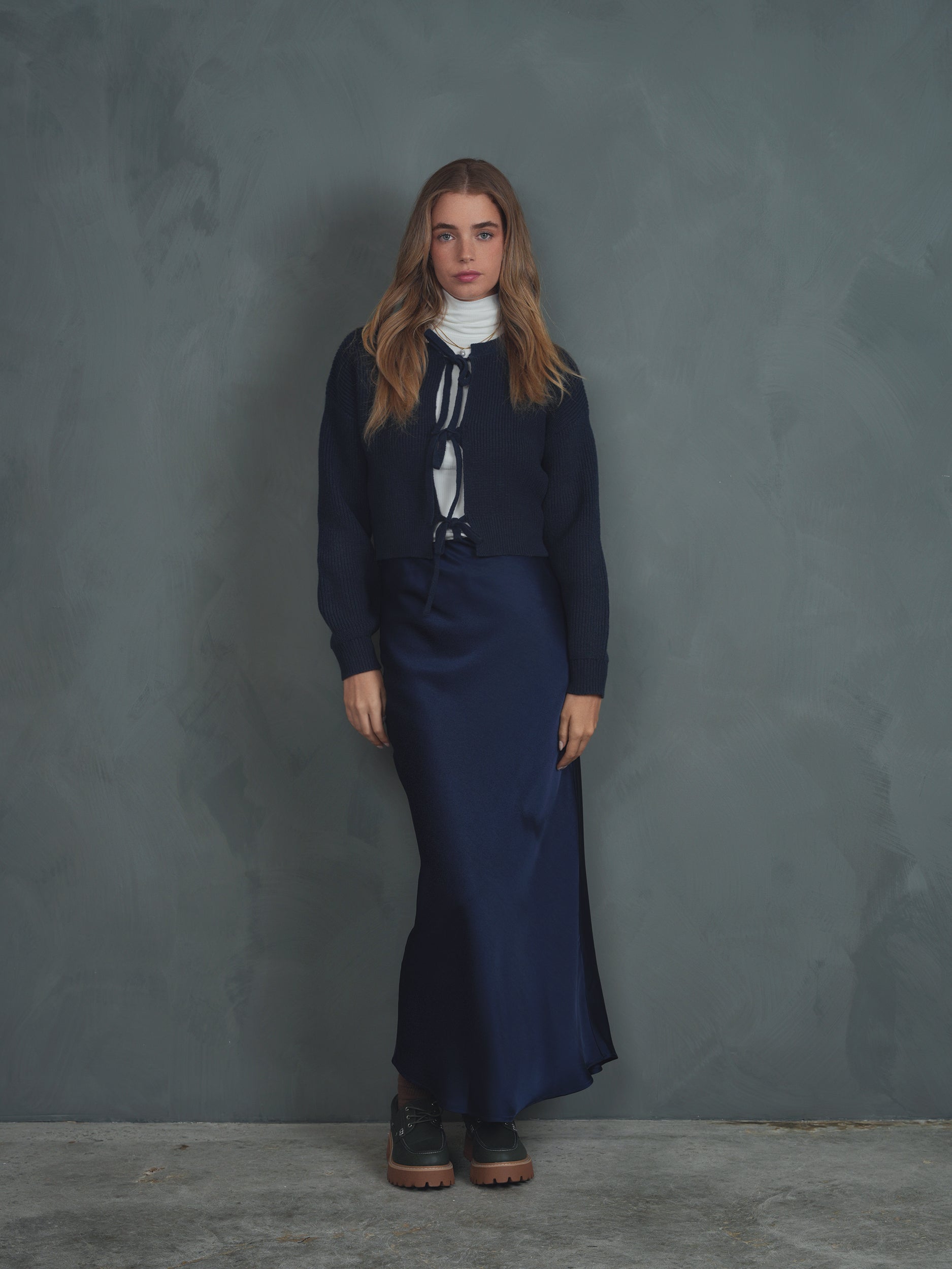 Elastic Waist Slip Skirt