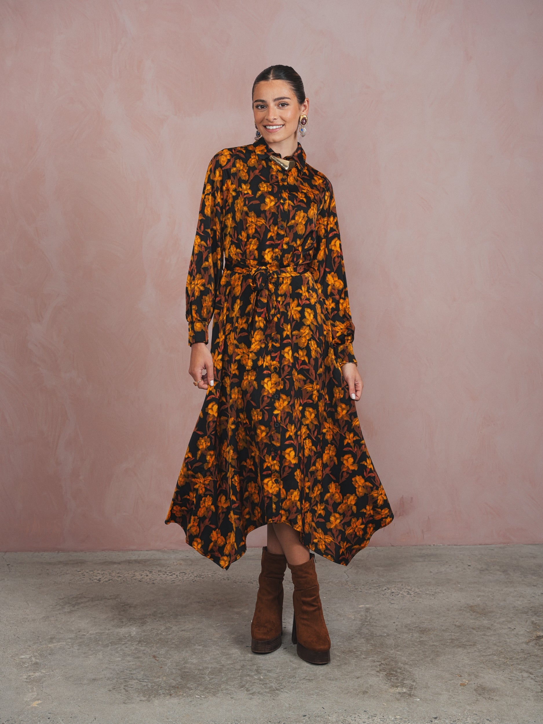 Asymmetrical Print Dress