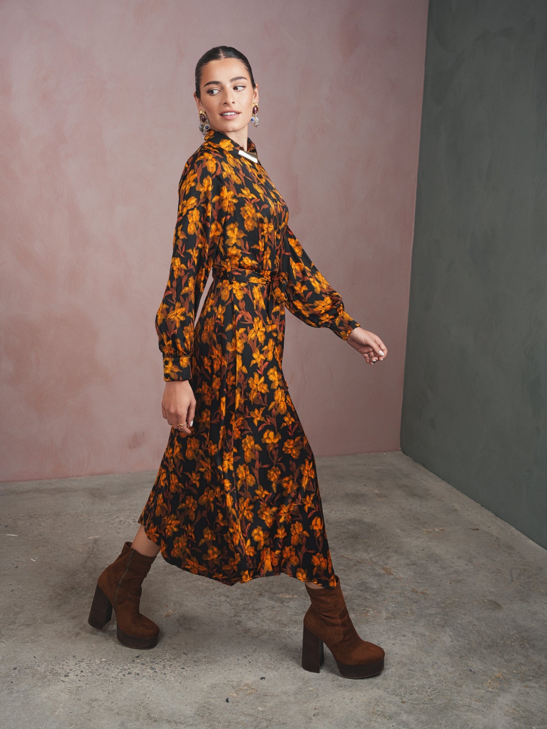 Asymmetrical Print Dress