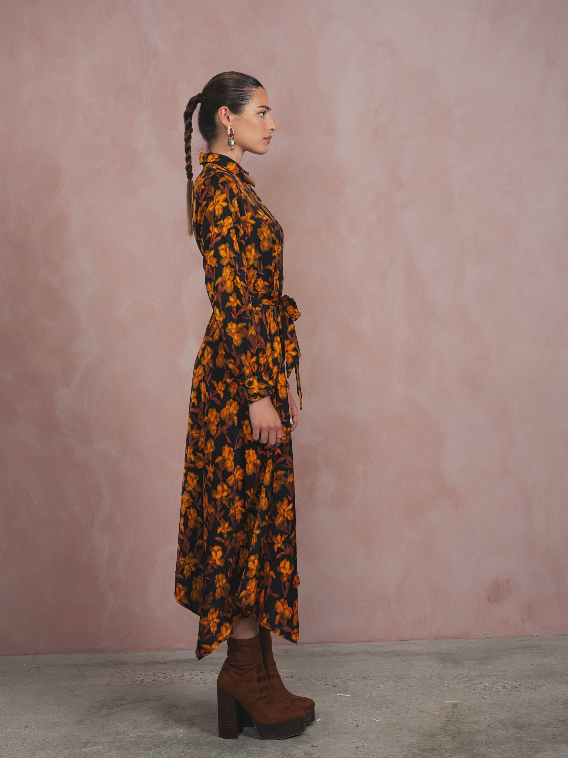 Asymmetrical Print Dress