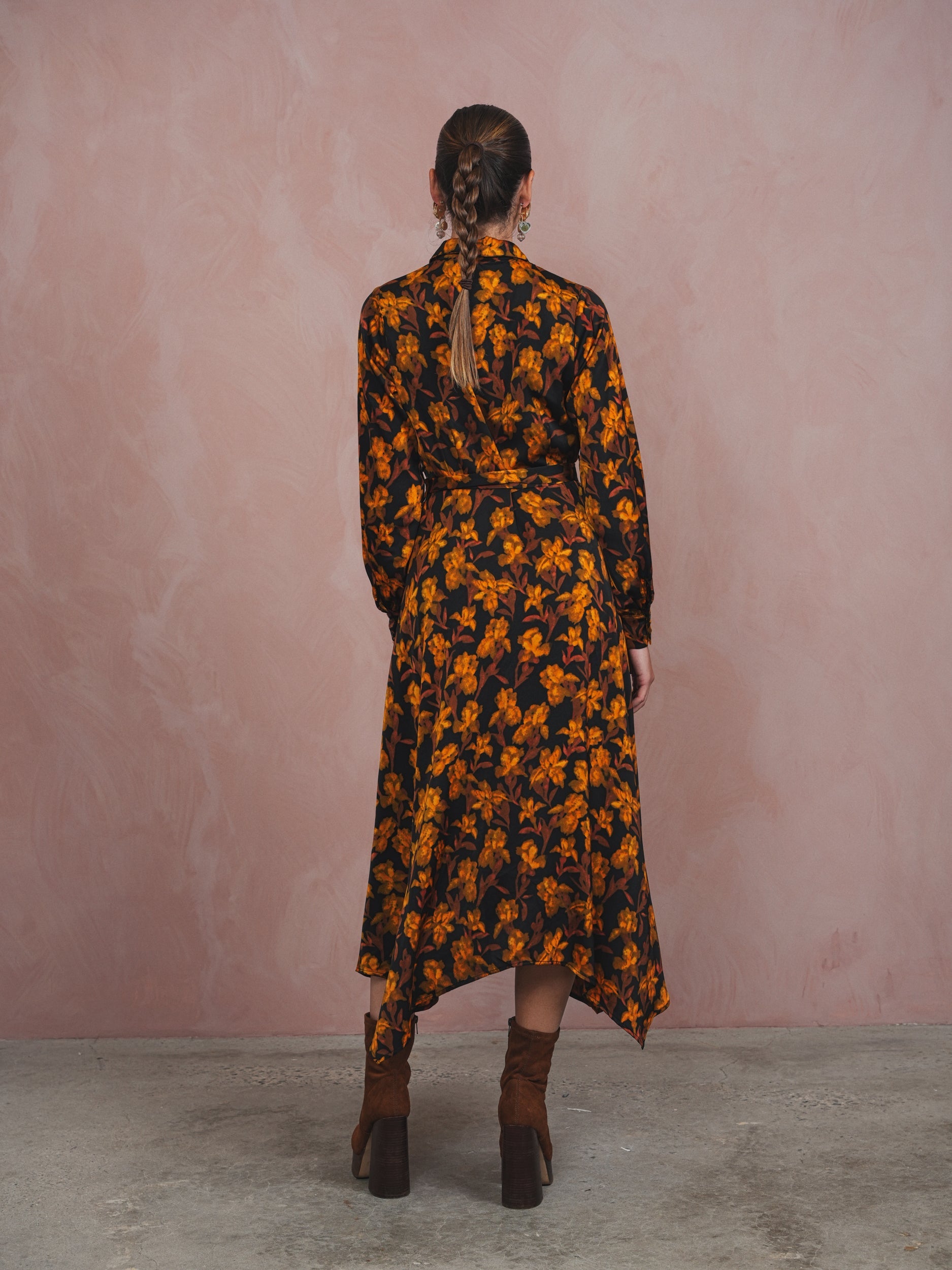 Asymmetrical Print Dress