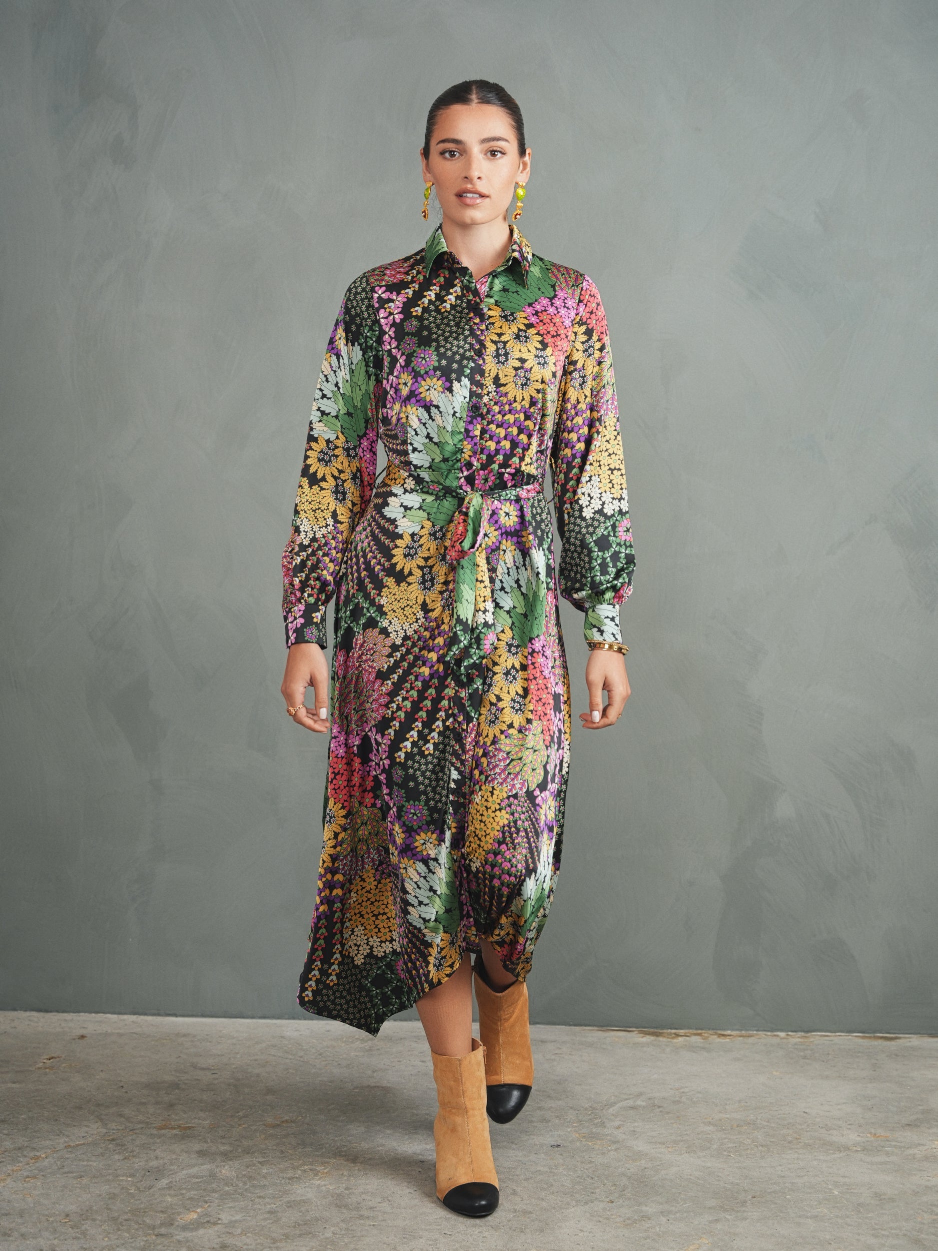 Asymmetrical Print Dress