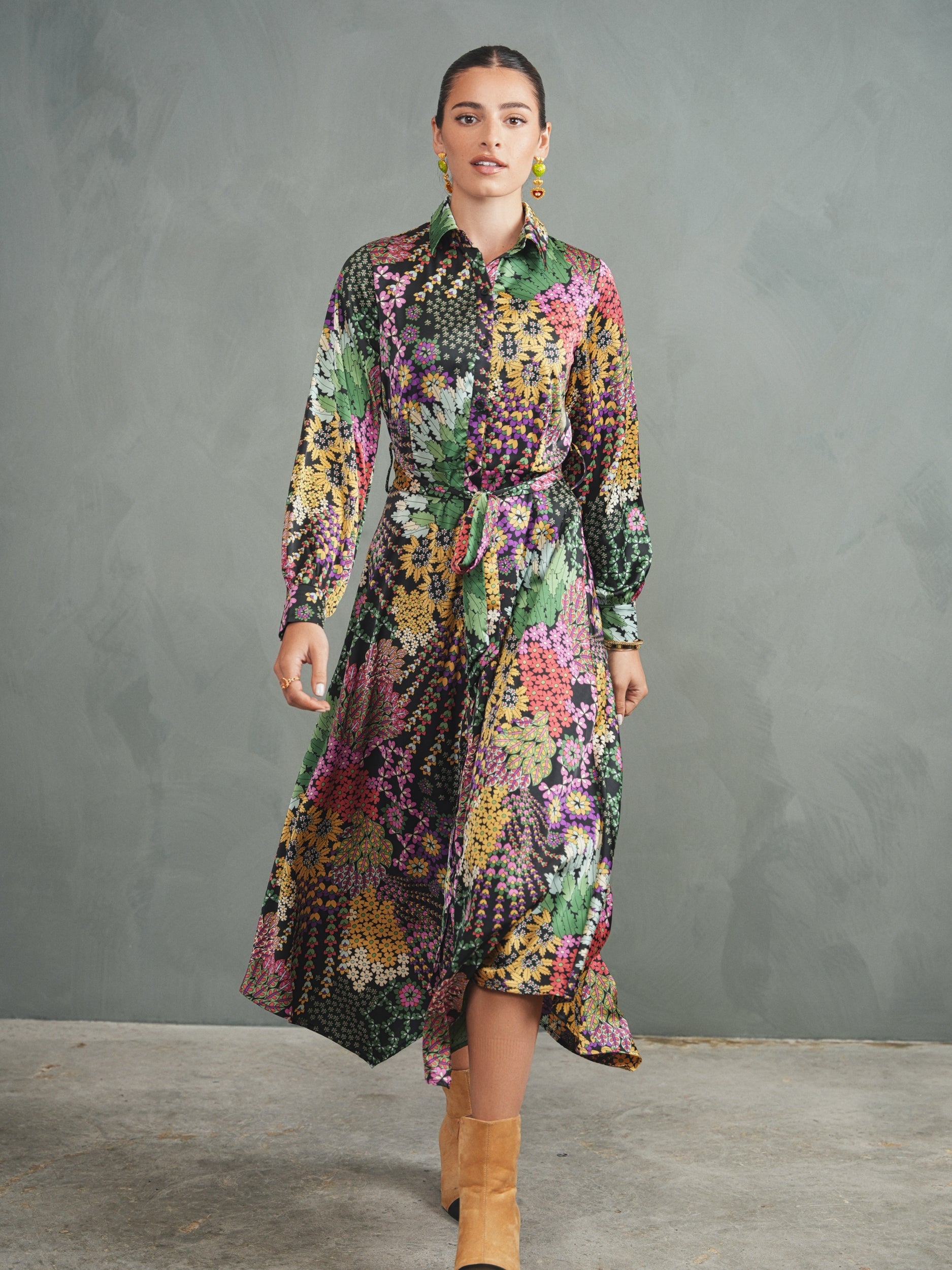 Asymmetrical Print Dress