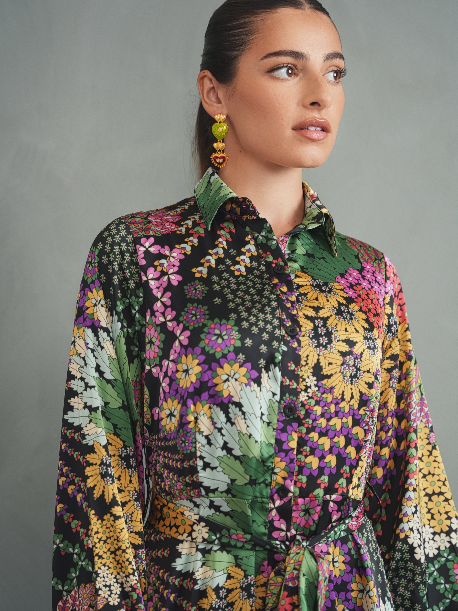 Asymmetrical Print Dress