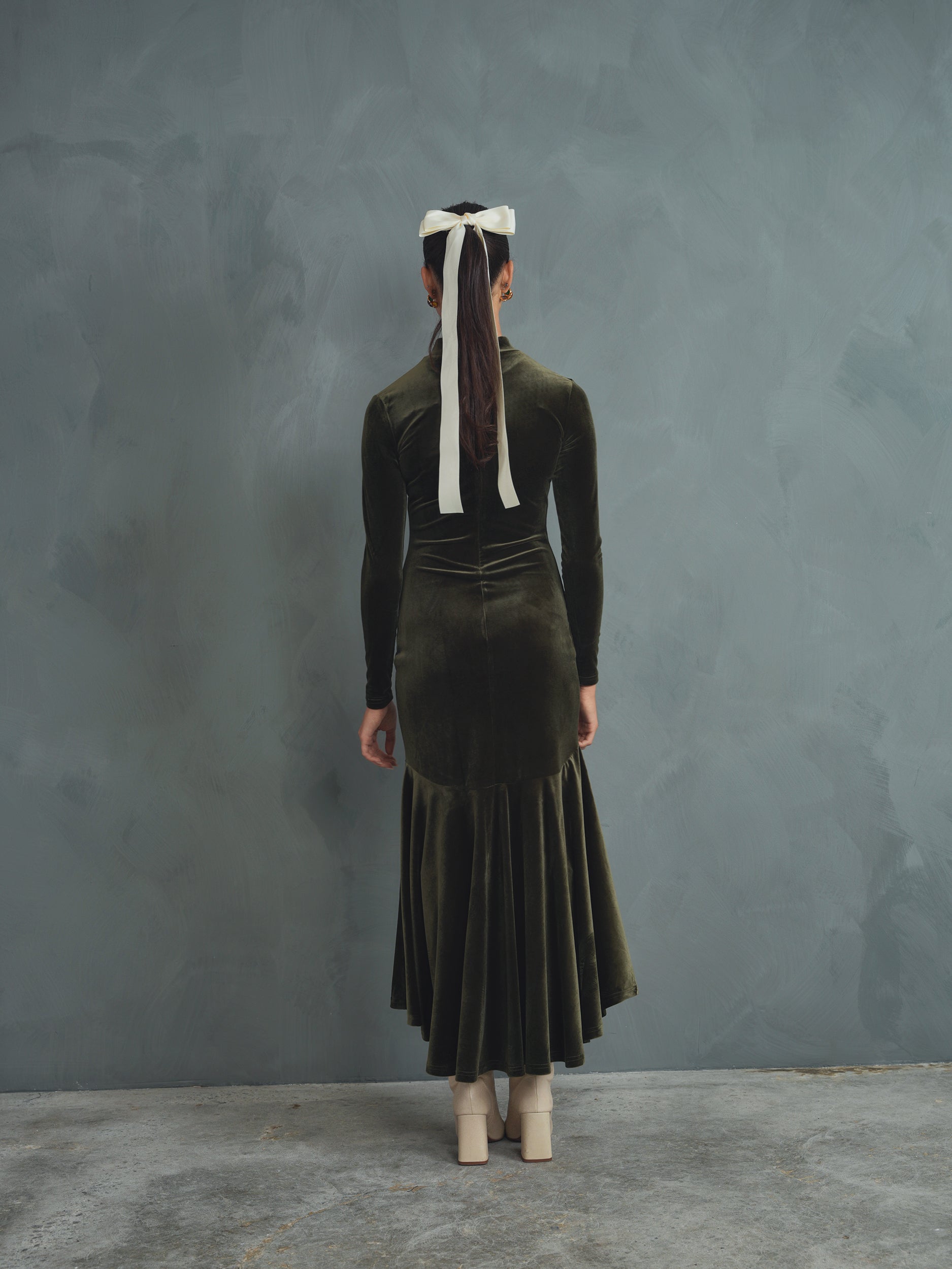 The Versailles Velour High-Low Dress