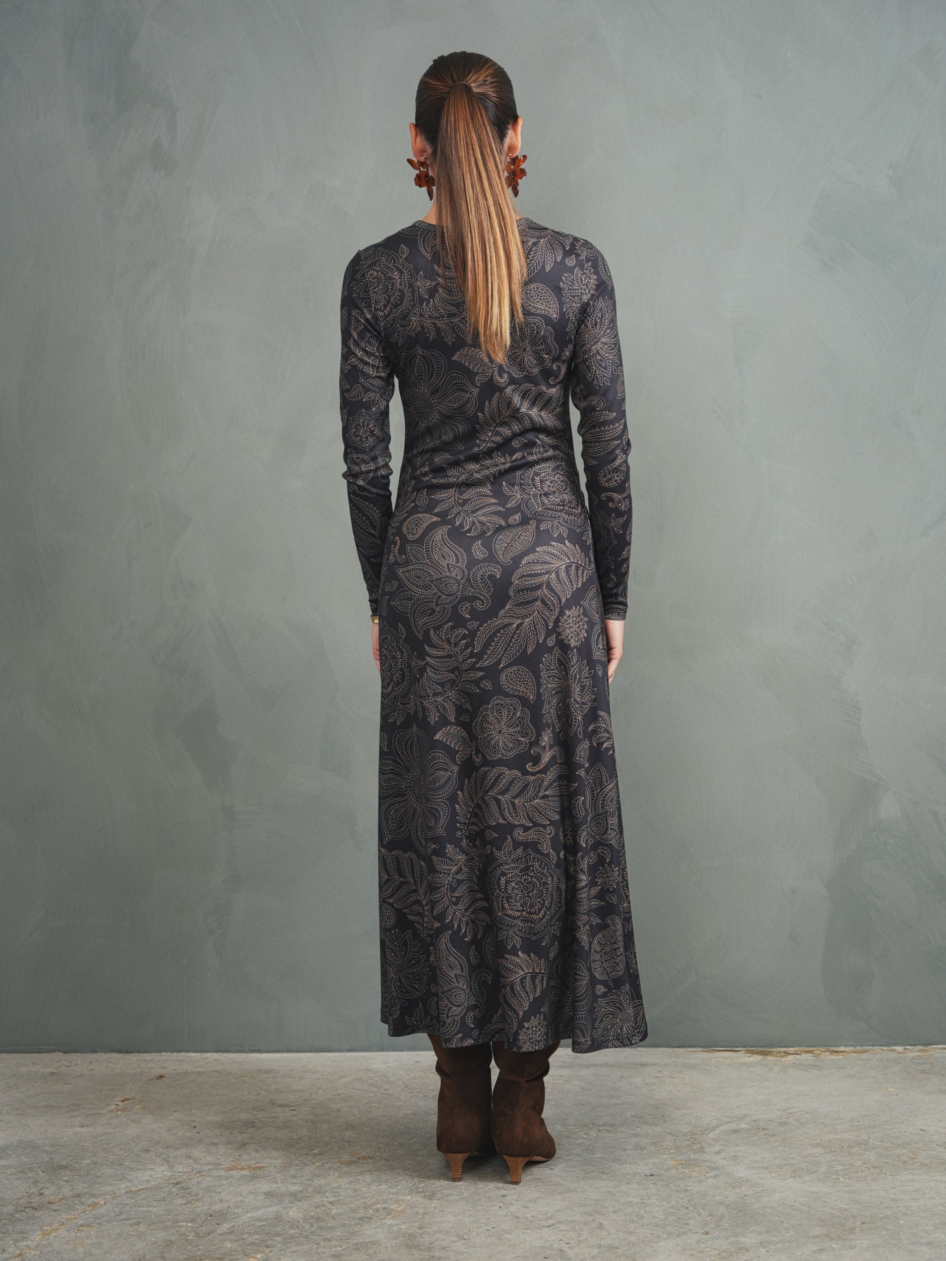 Front Zipper Ruched Dress