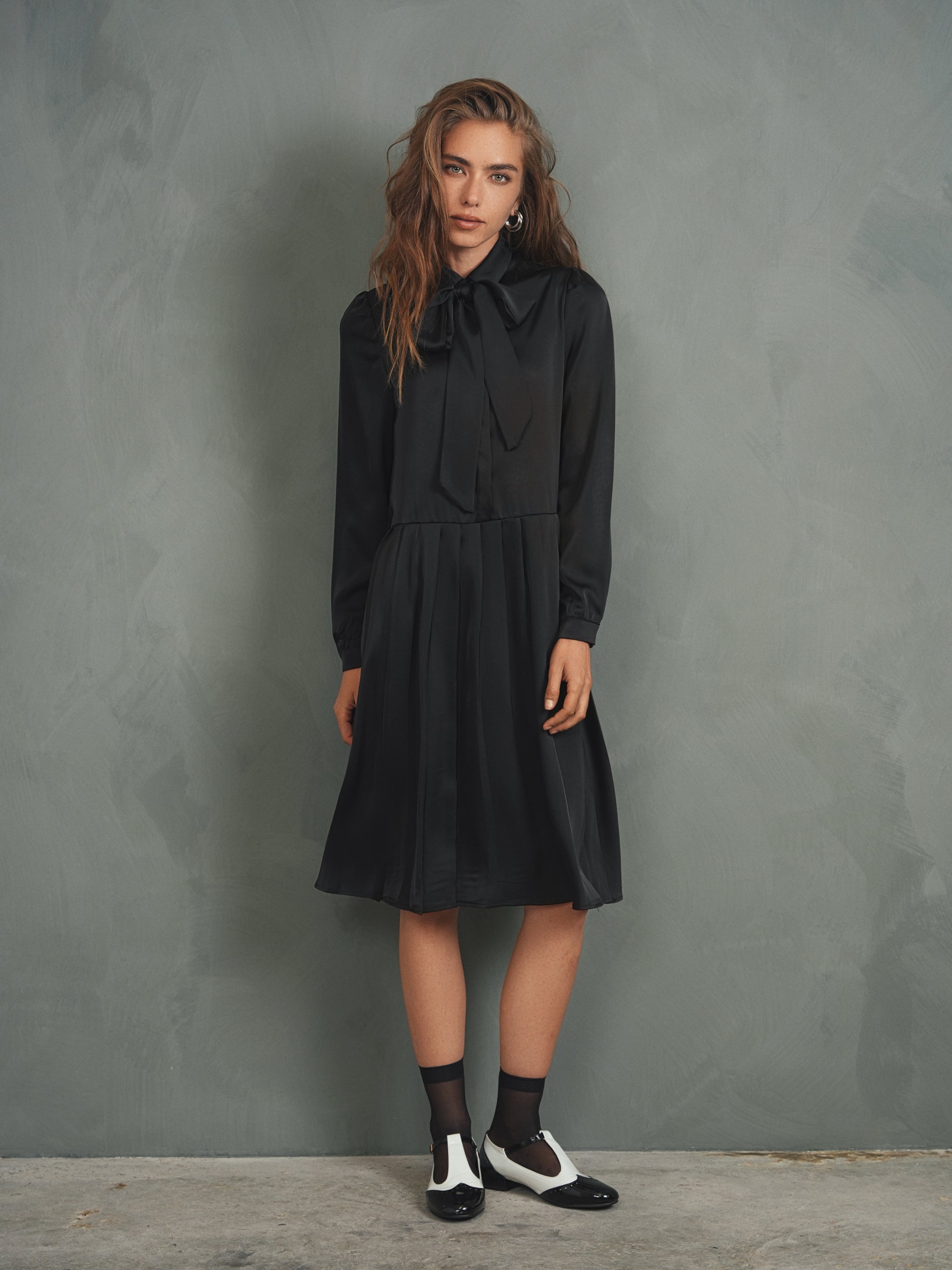The Blair Pleated Tie Dress