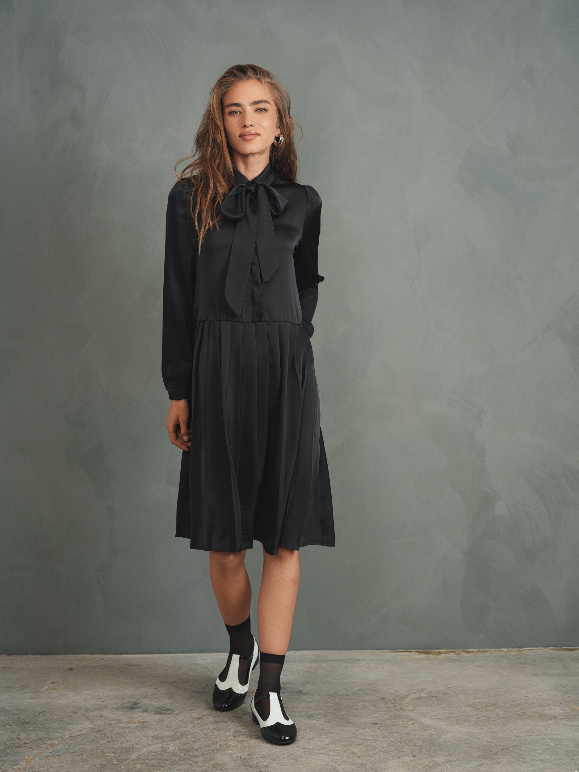 The Blair Pleated Tie Dress