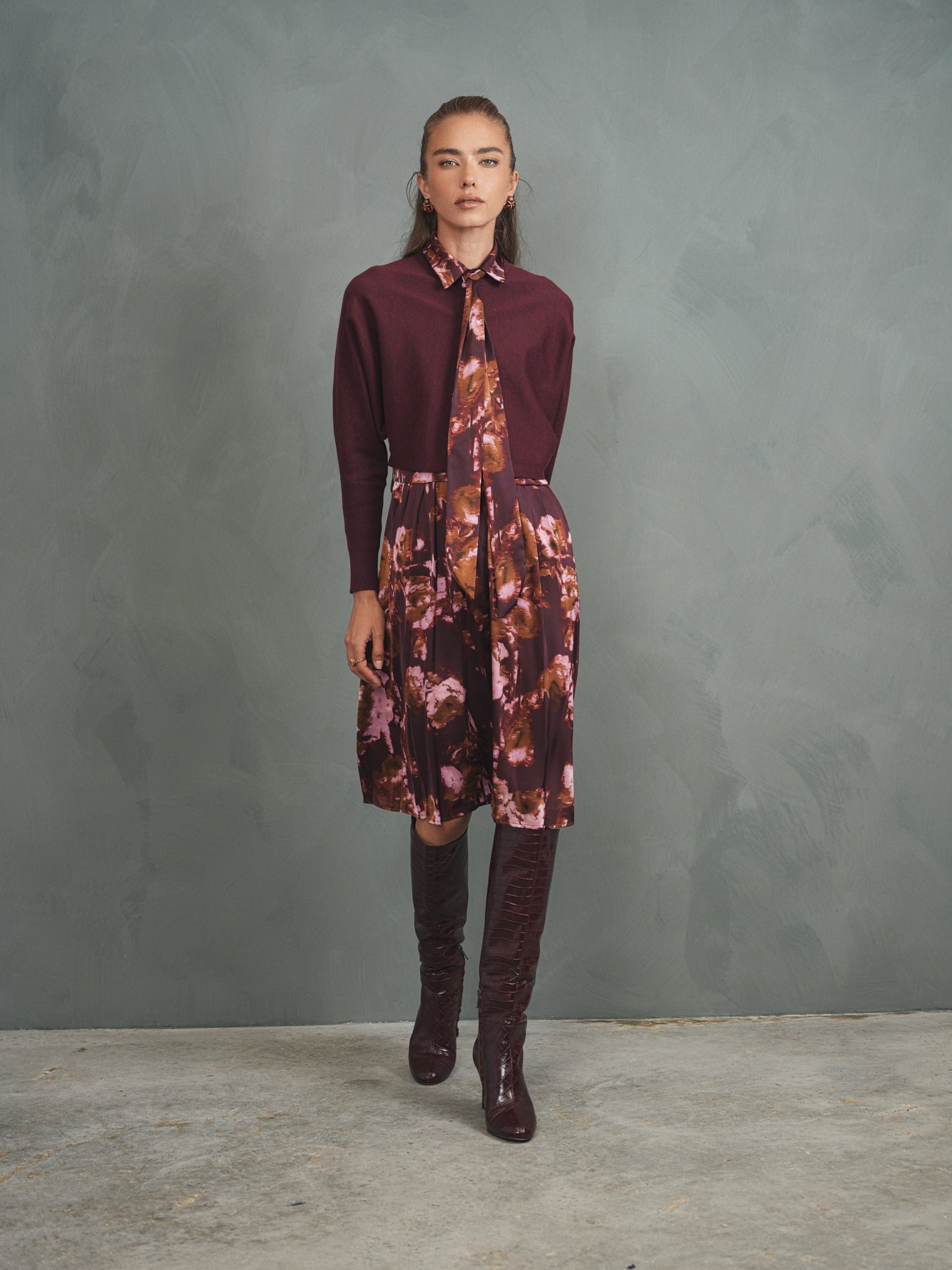 The Blair Pleated Tie Dress