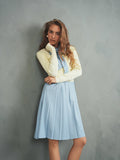 Pleated Tie Tencel Dress