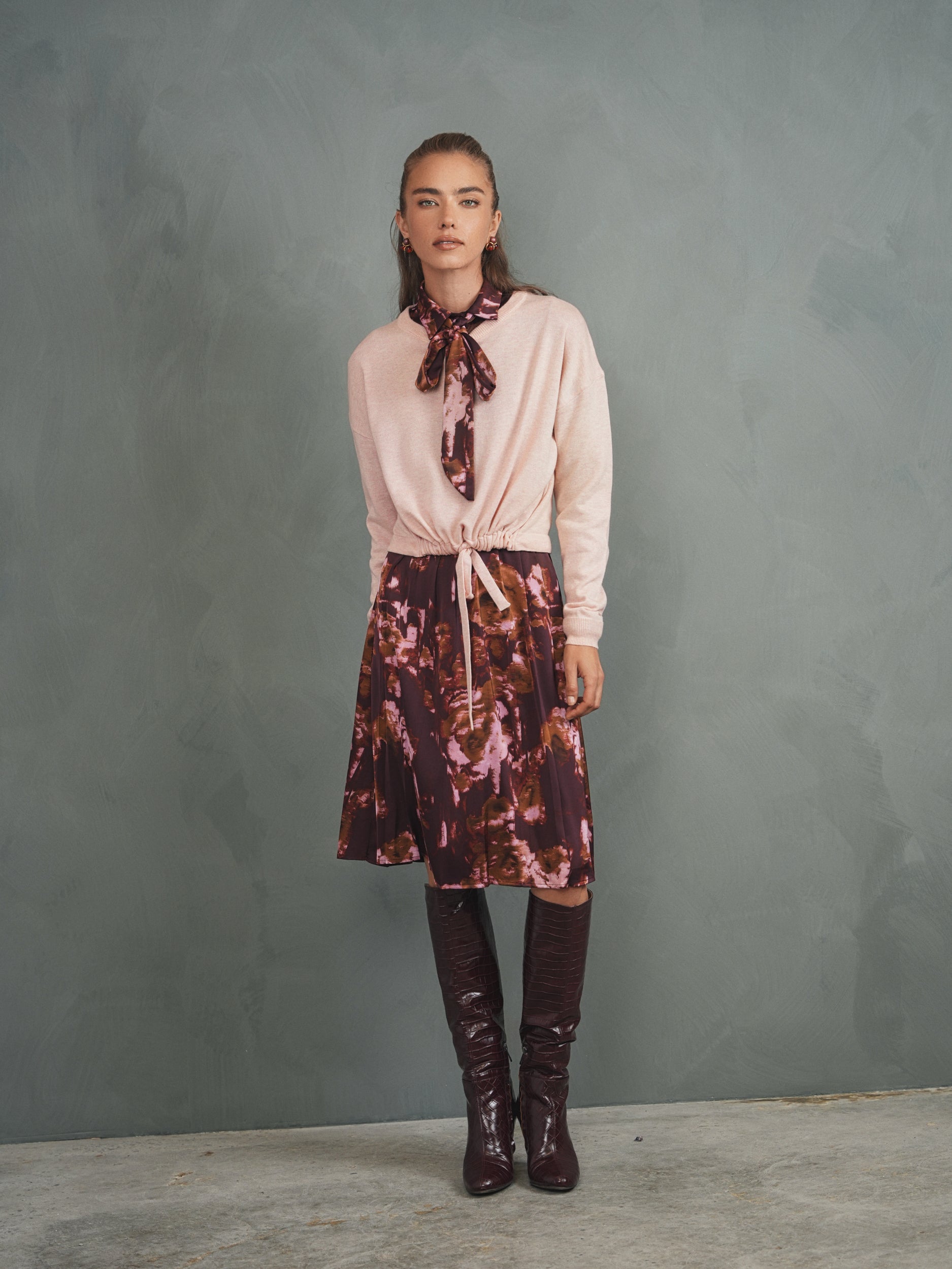 The Blair Pleated Tie Dress