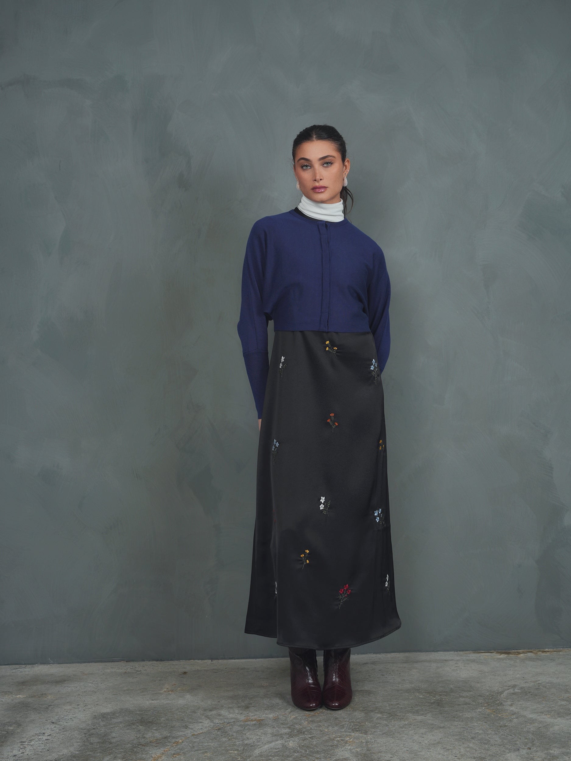 Embroidered Sleeveless Dress