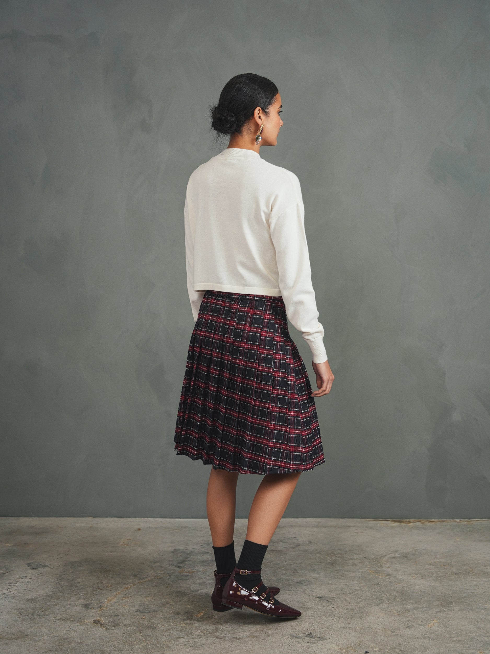 Crop Dolman Mock Neck Top