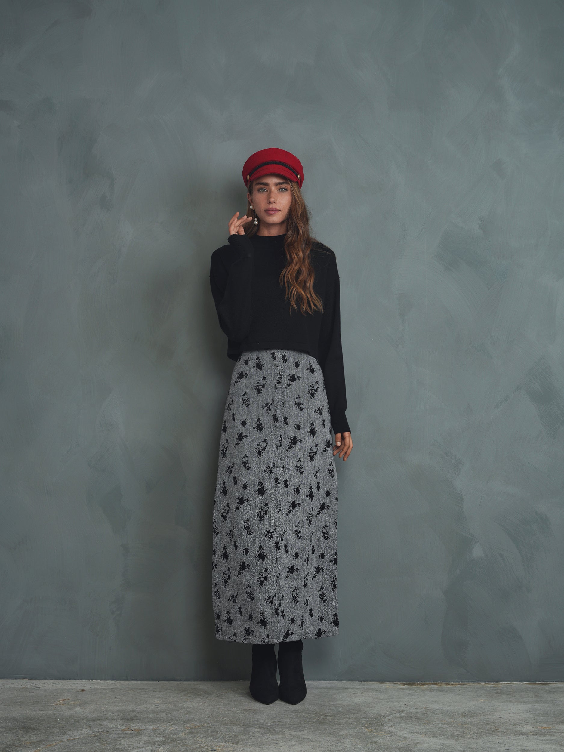 Crop Dolman Mock Neck Top