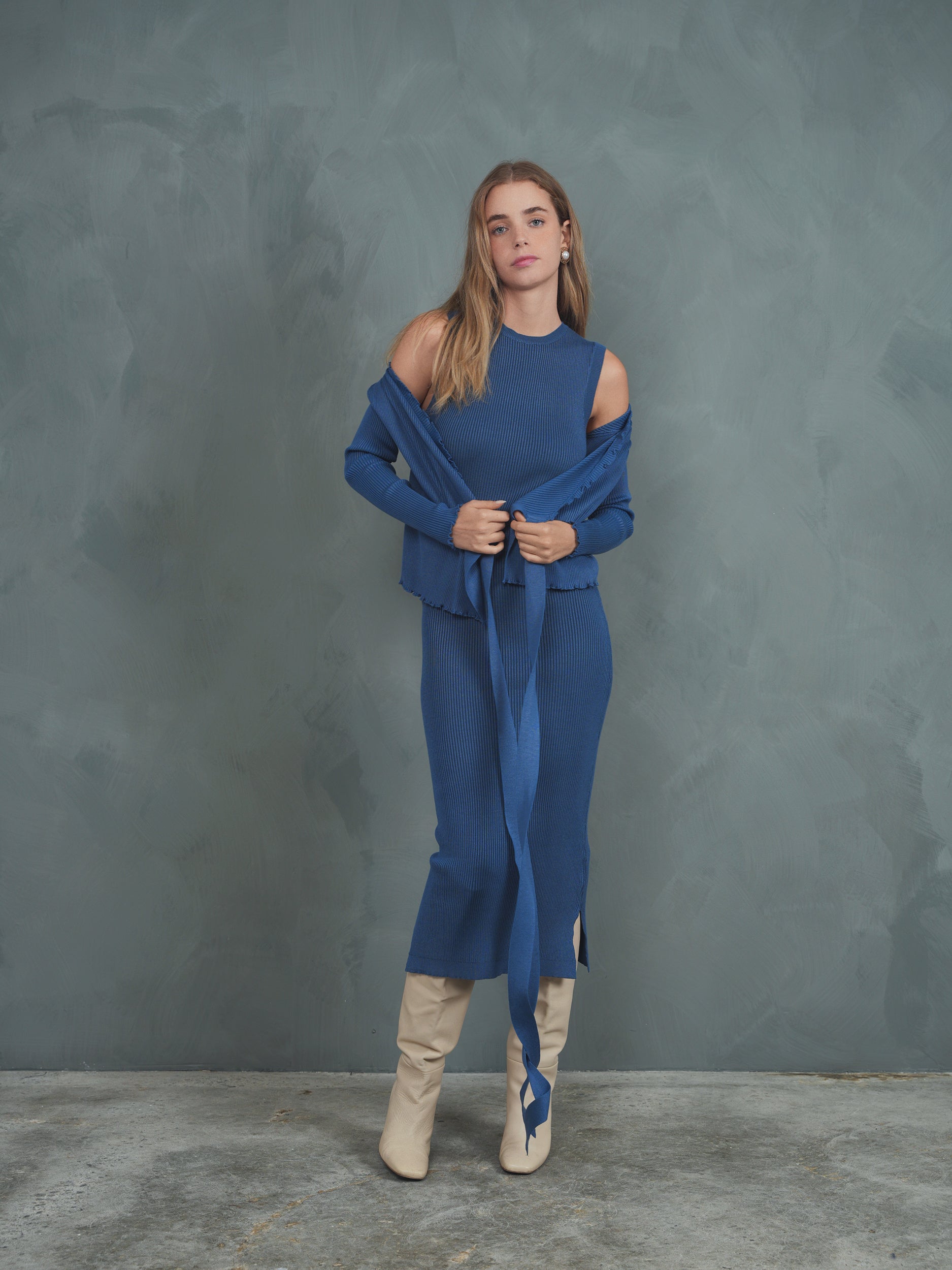 Knit Rib Sleeveless Dress