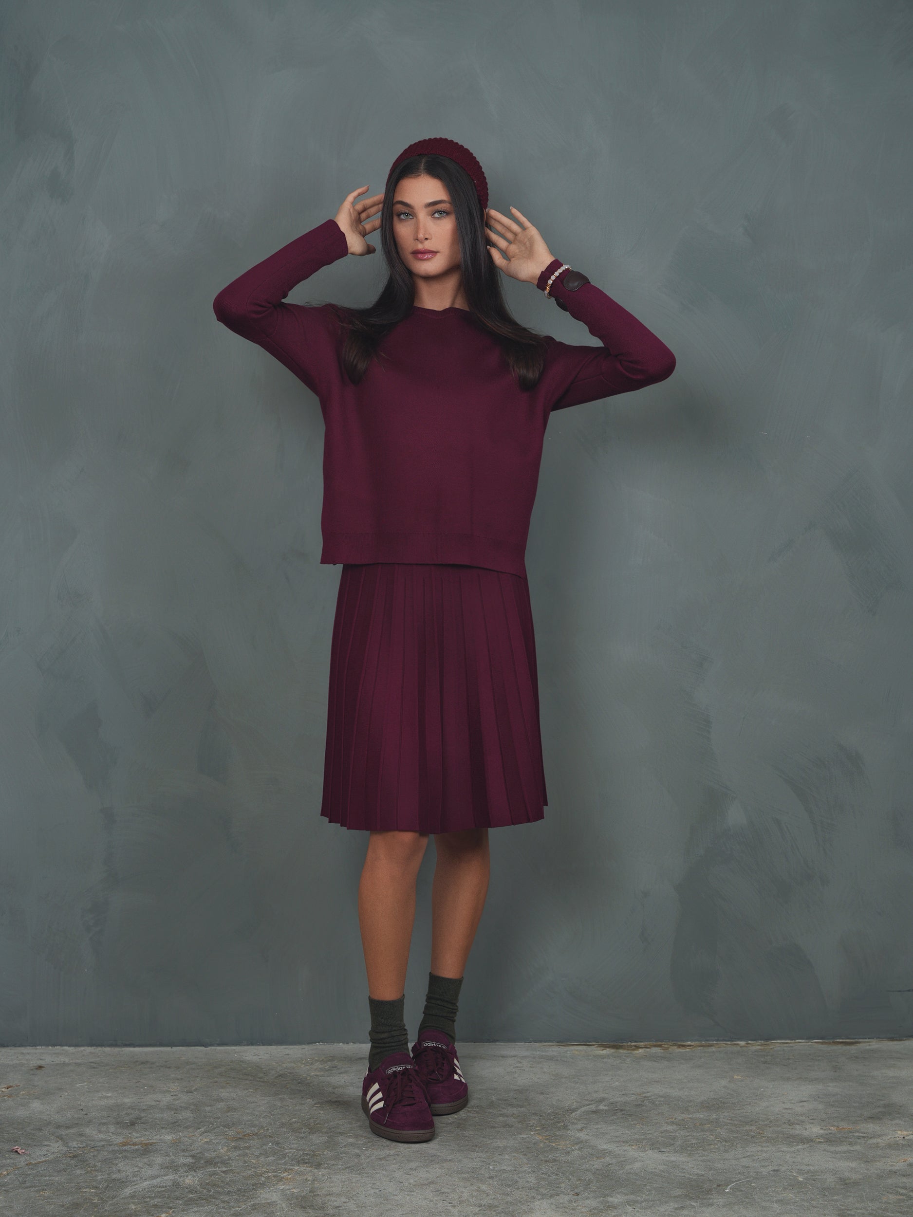 Knit Pleated Skirt - 23"