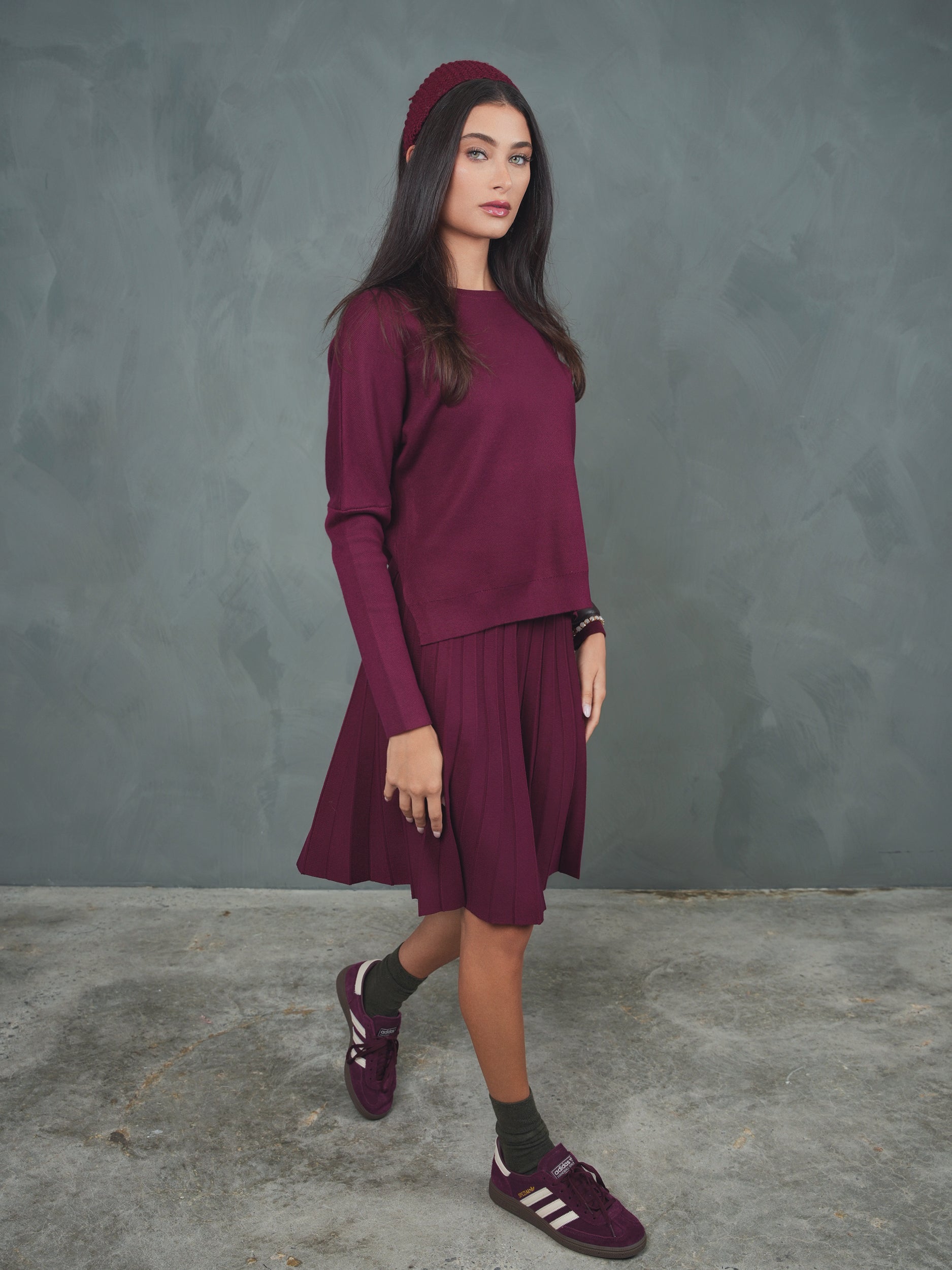 Knit Pleated Skirt - 23"