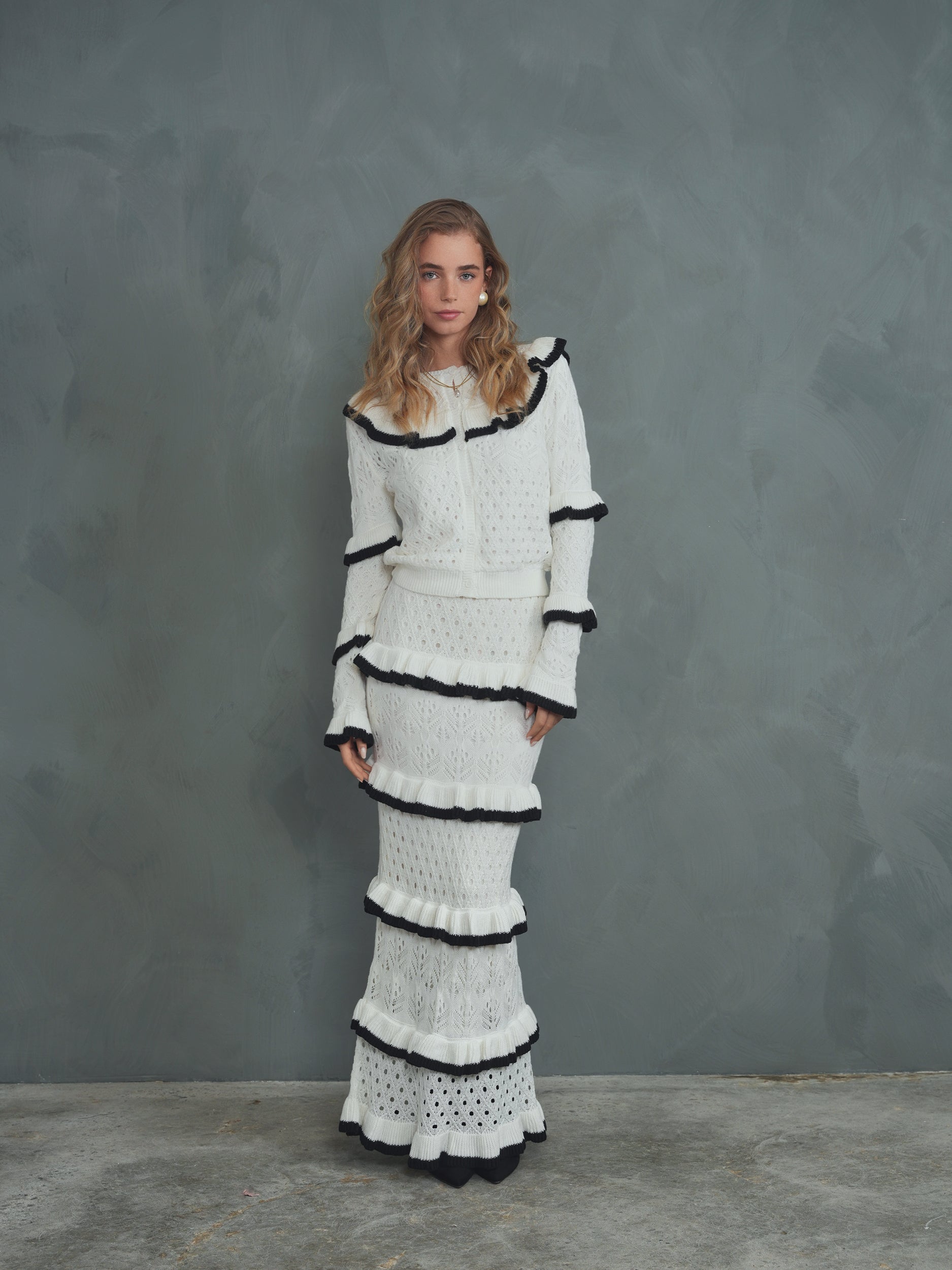 Knit Ruffle Cardigan