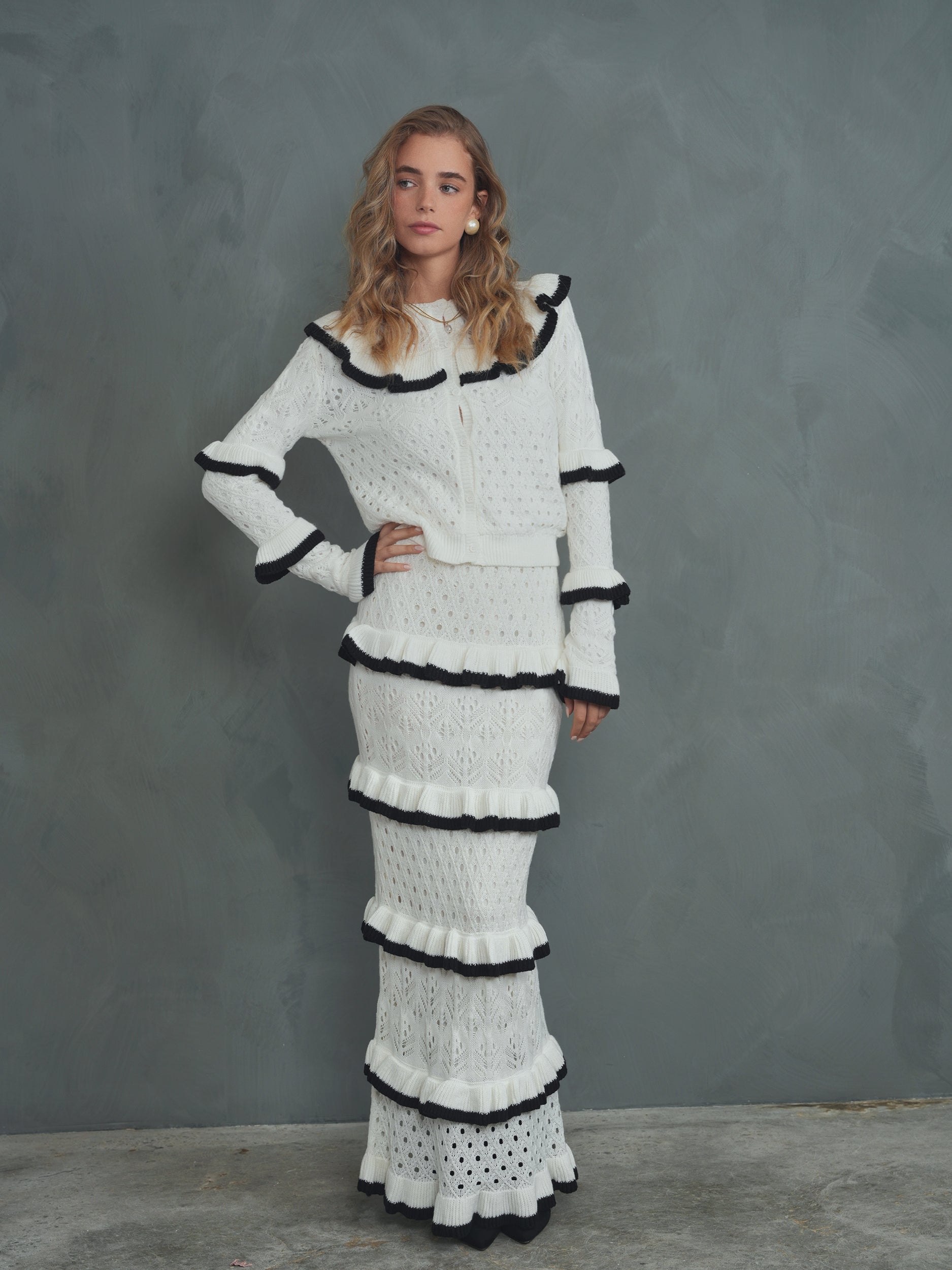 Knit Ruffle Cardigan