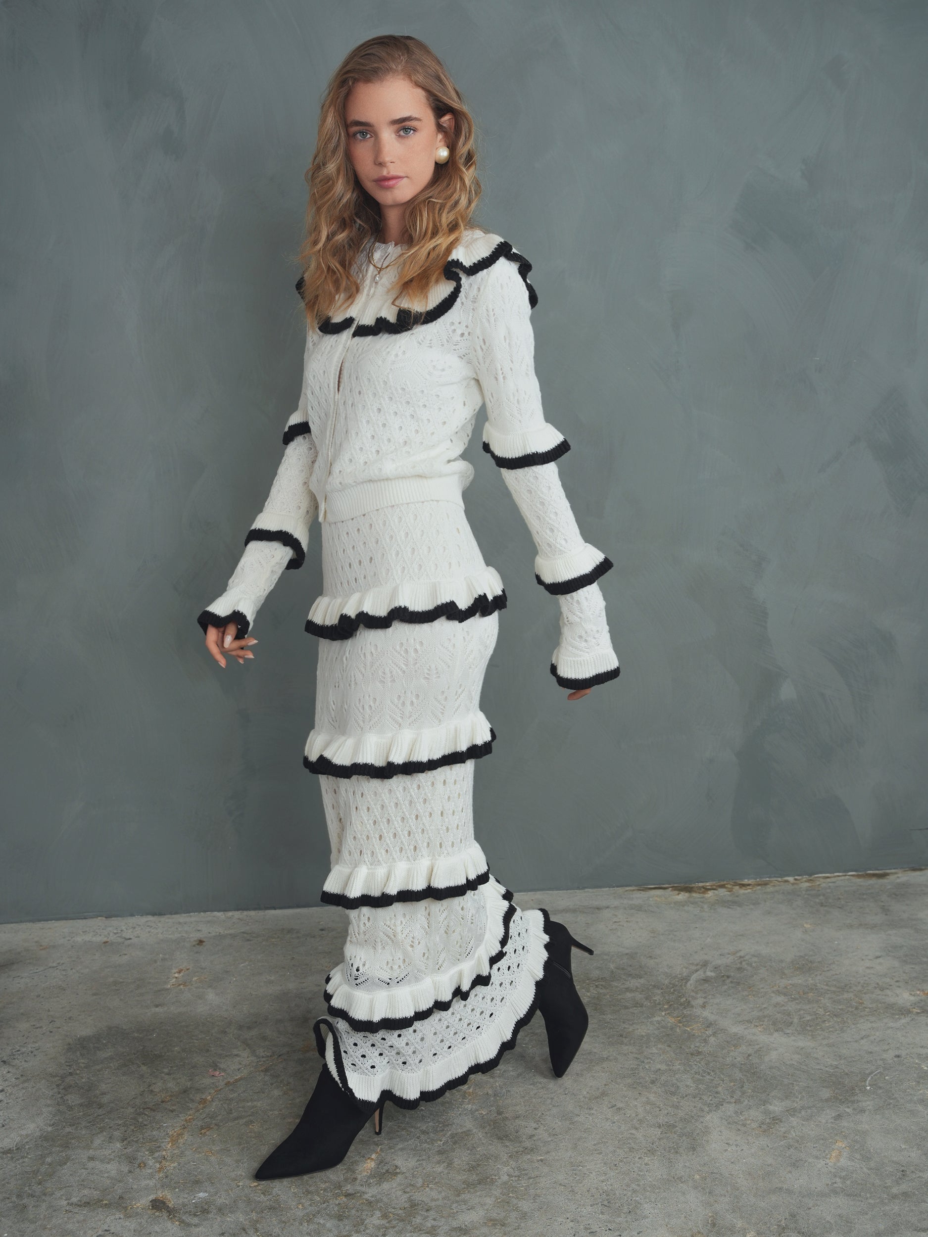 Knit Ruffle Cardigan