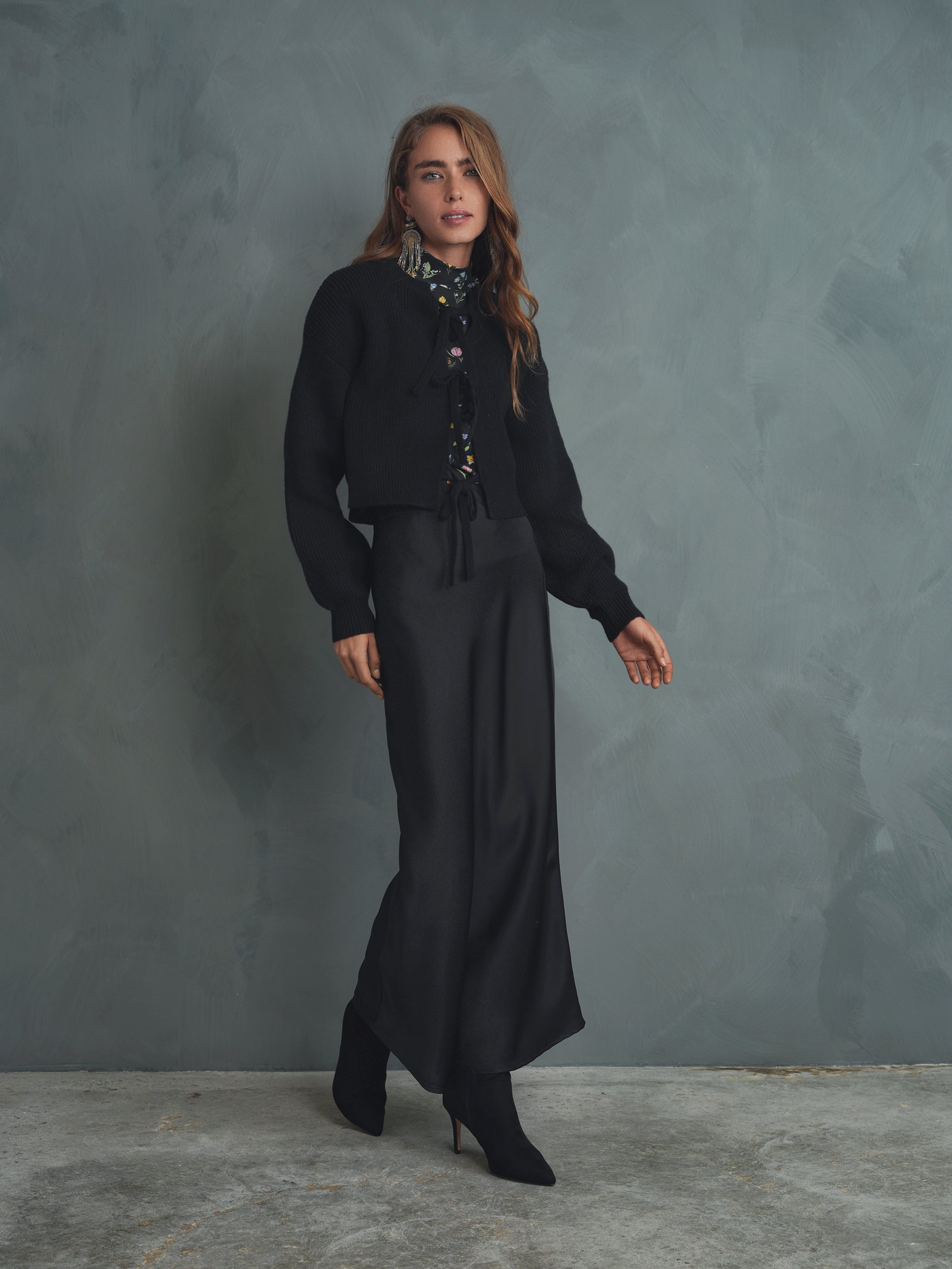 Elastic Waist Slip Skirt