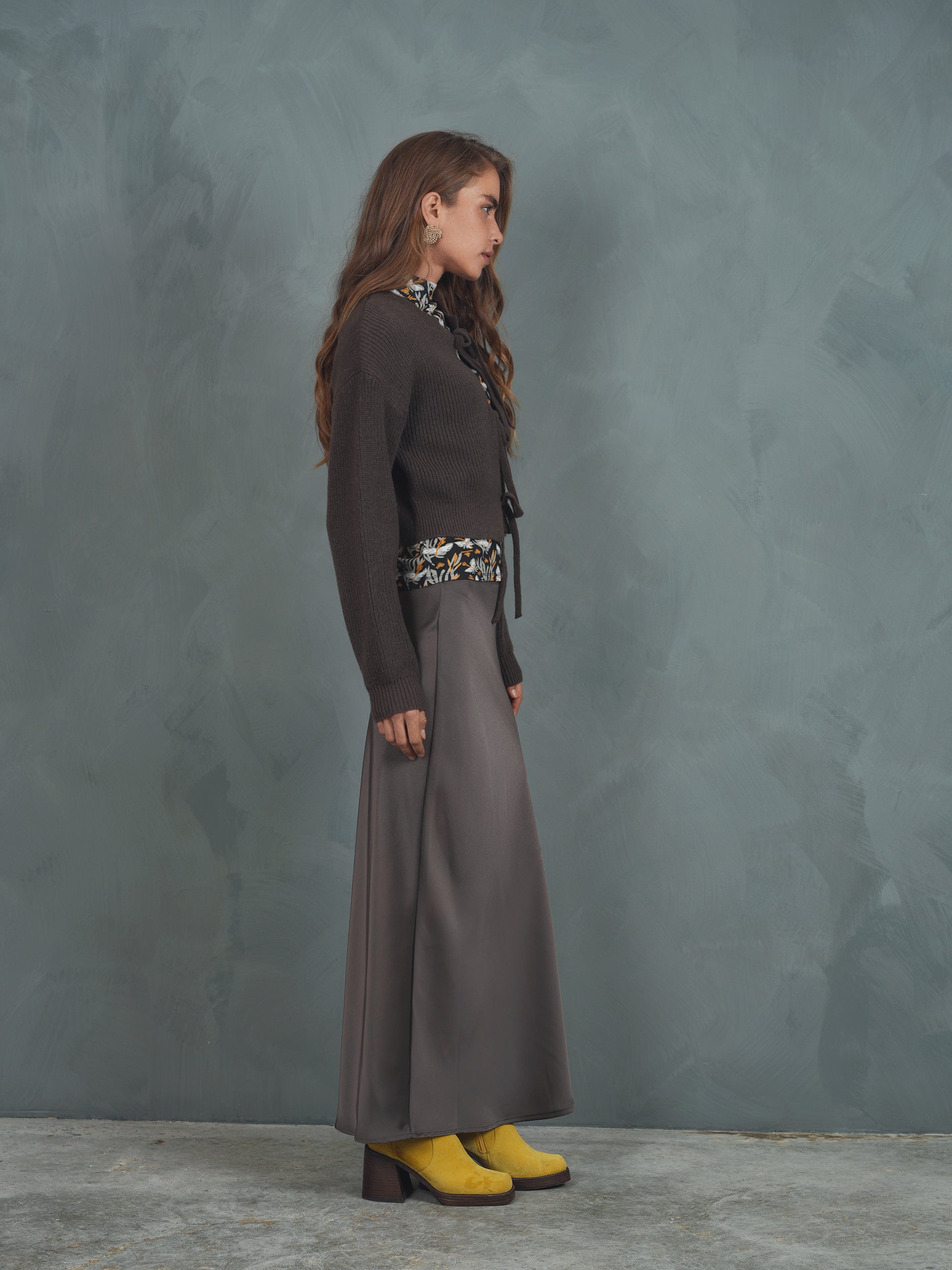 Elastic Waist Slip Skirt