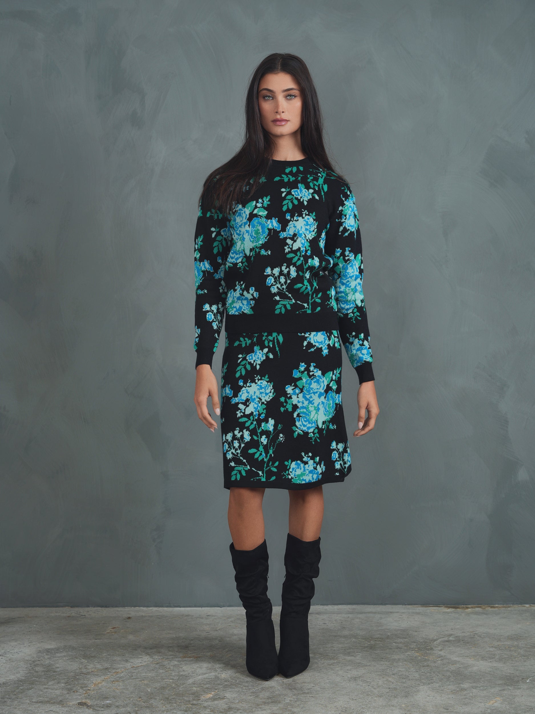 Jacquard Knit Sweater