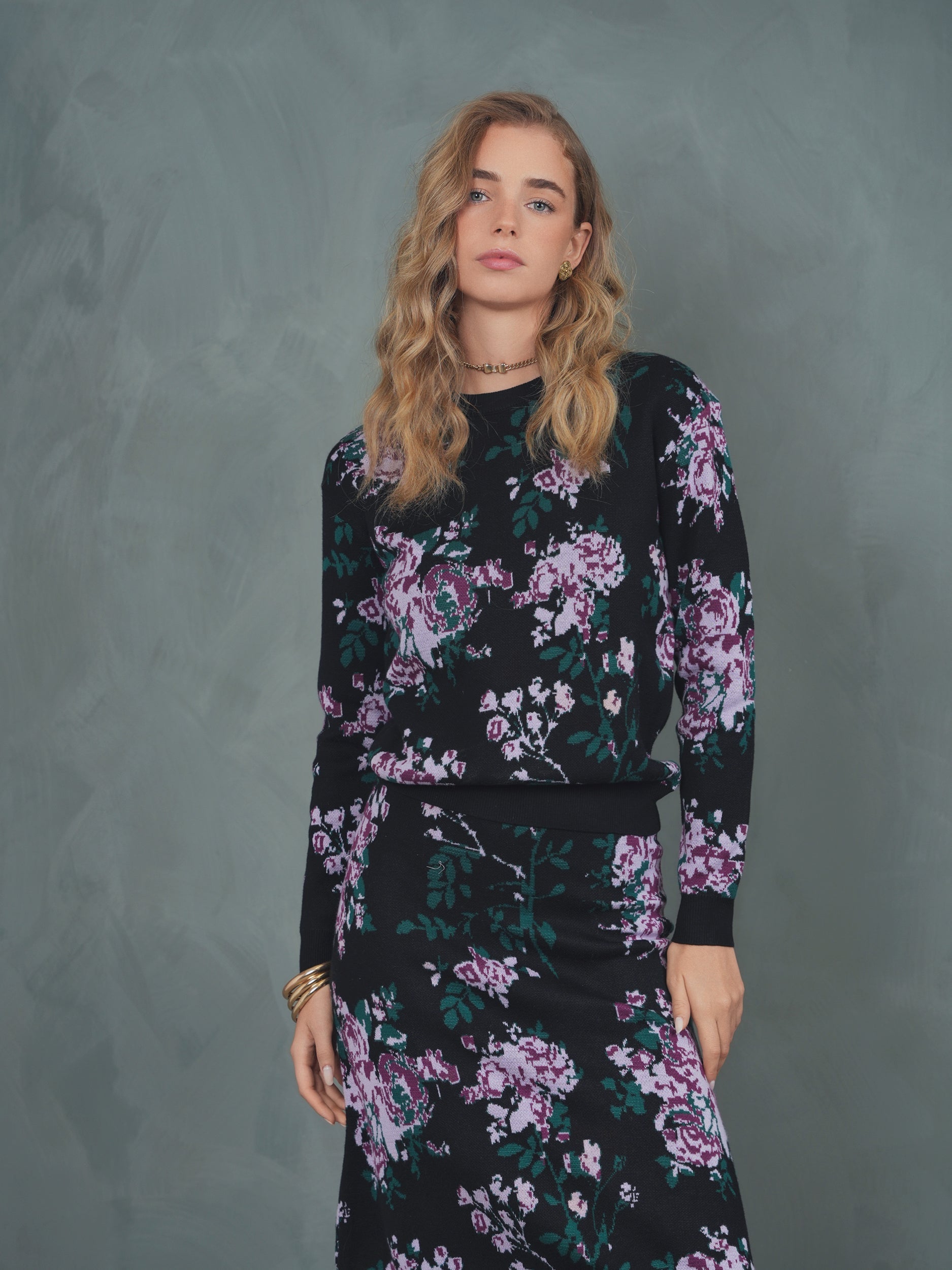 Jacquard Knit Sweater