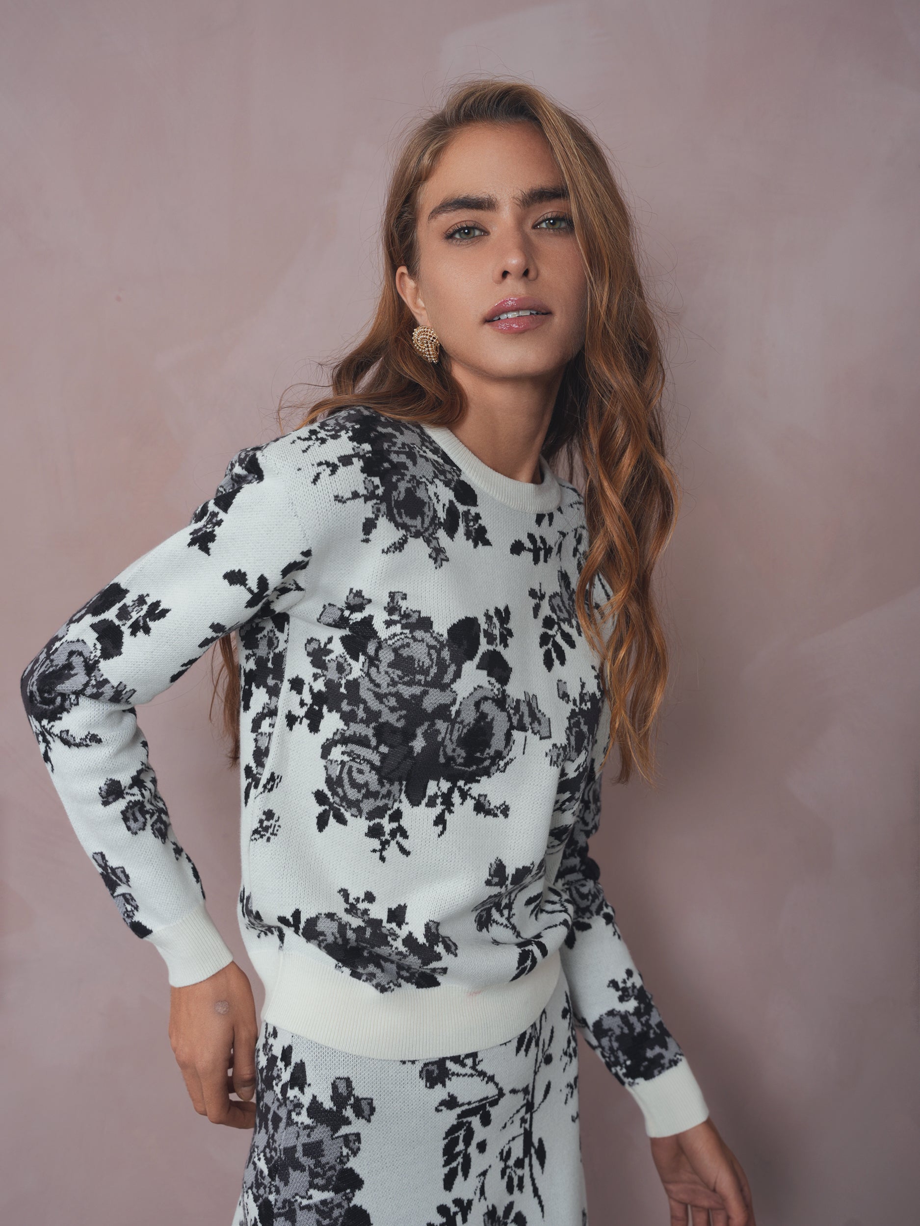 Jacquard Knit Sweater