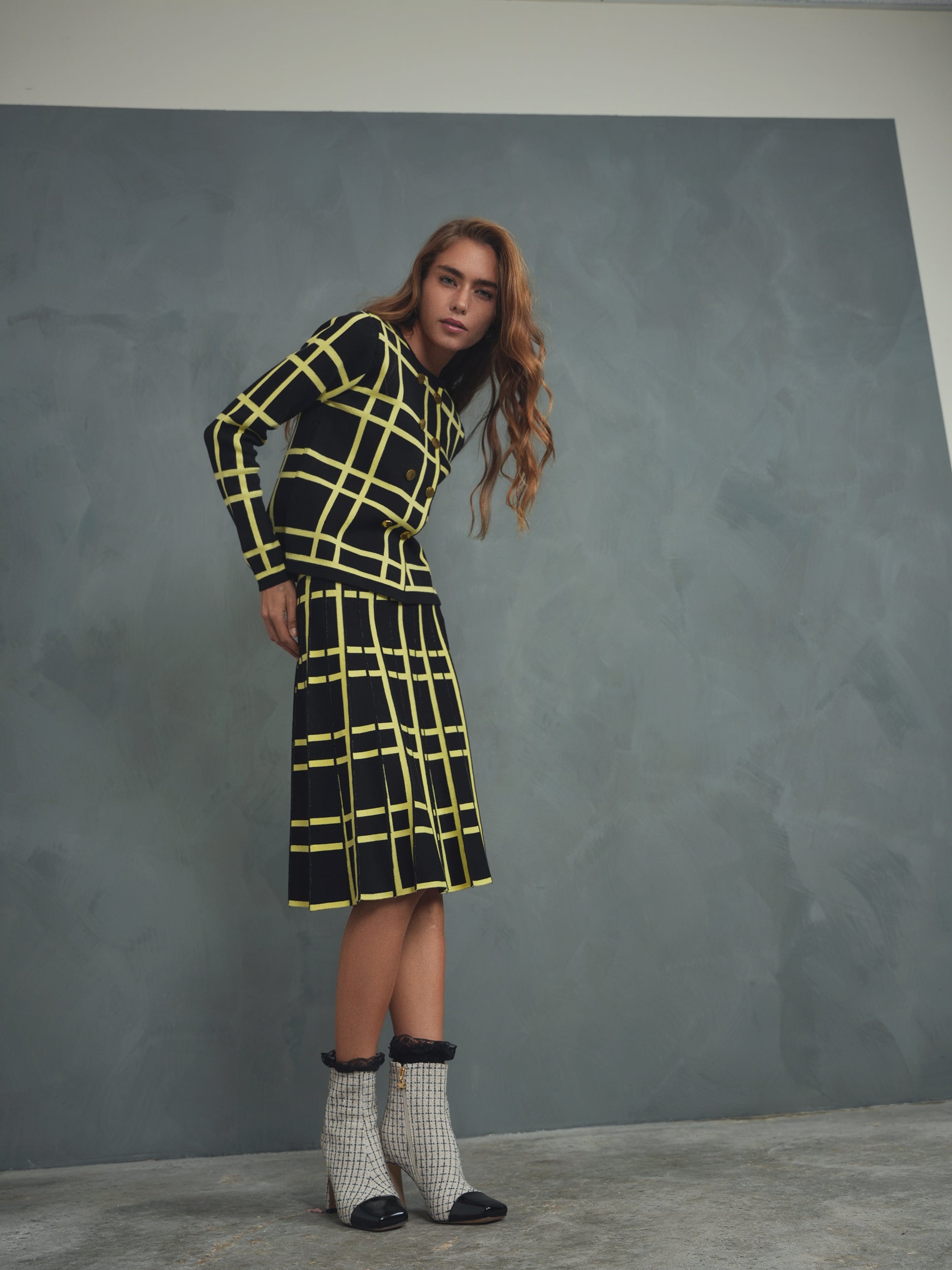 Double Breasted Knit Top