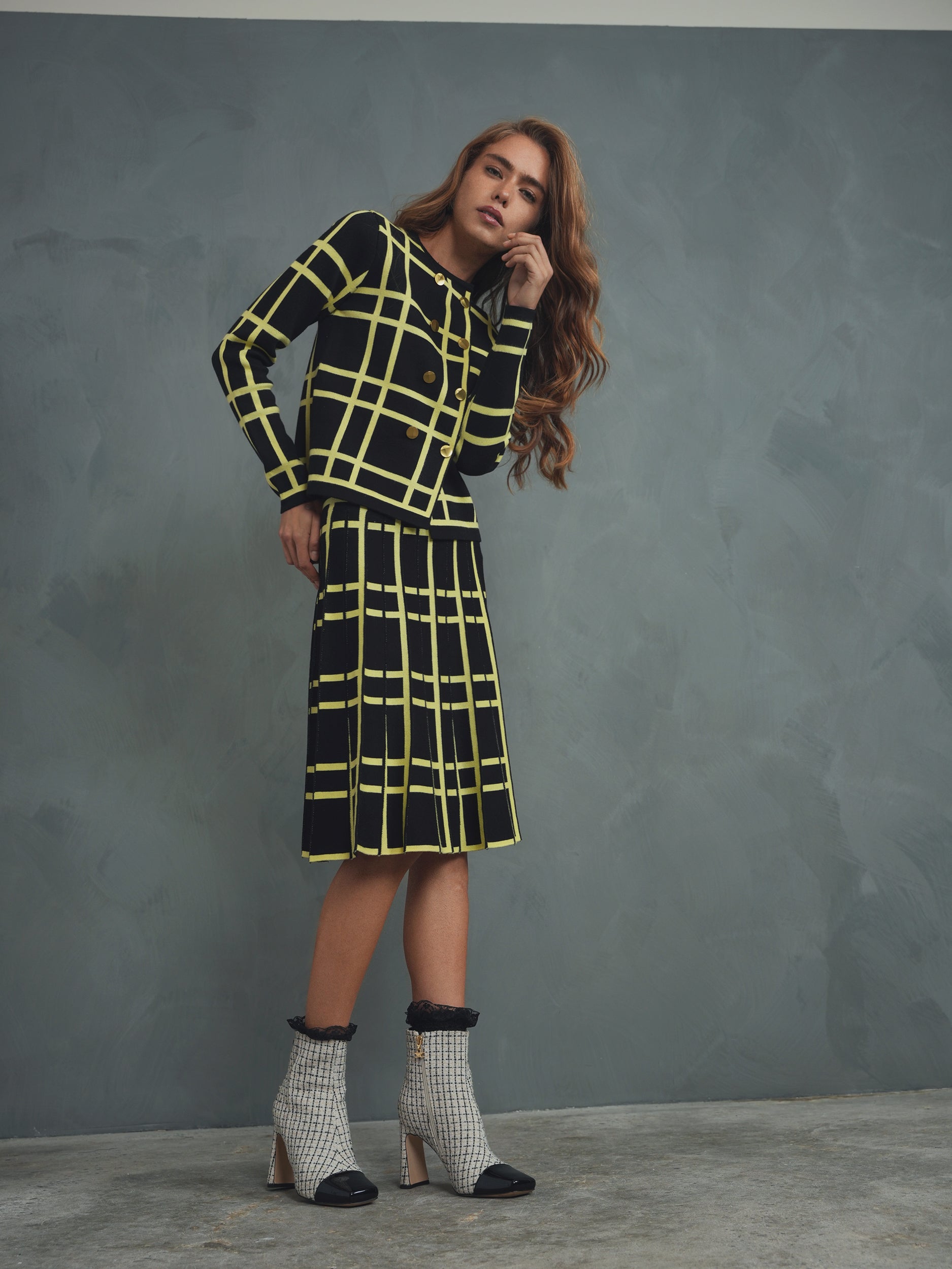 Double Breasted Knit Top