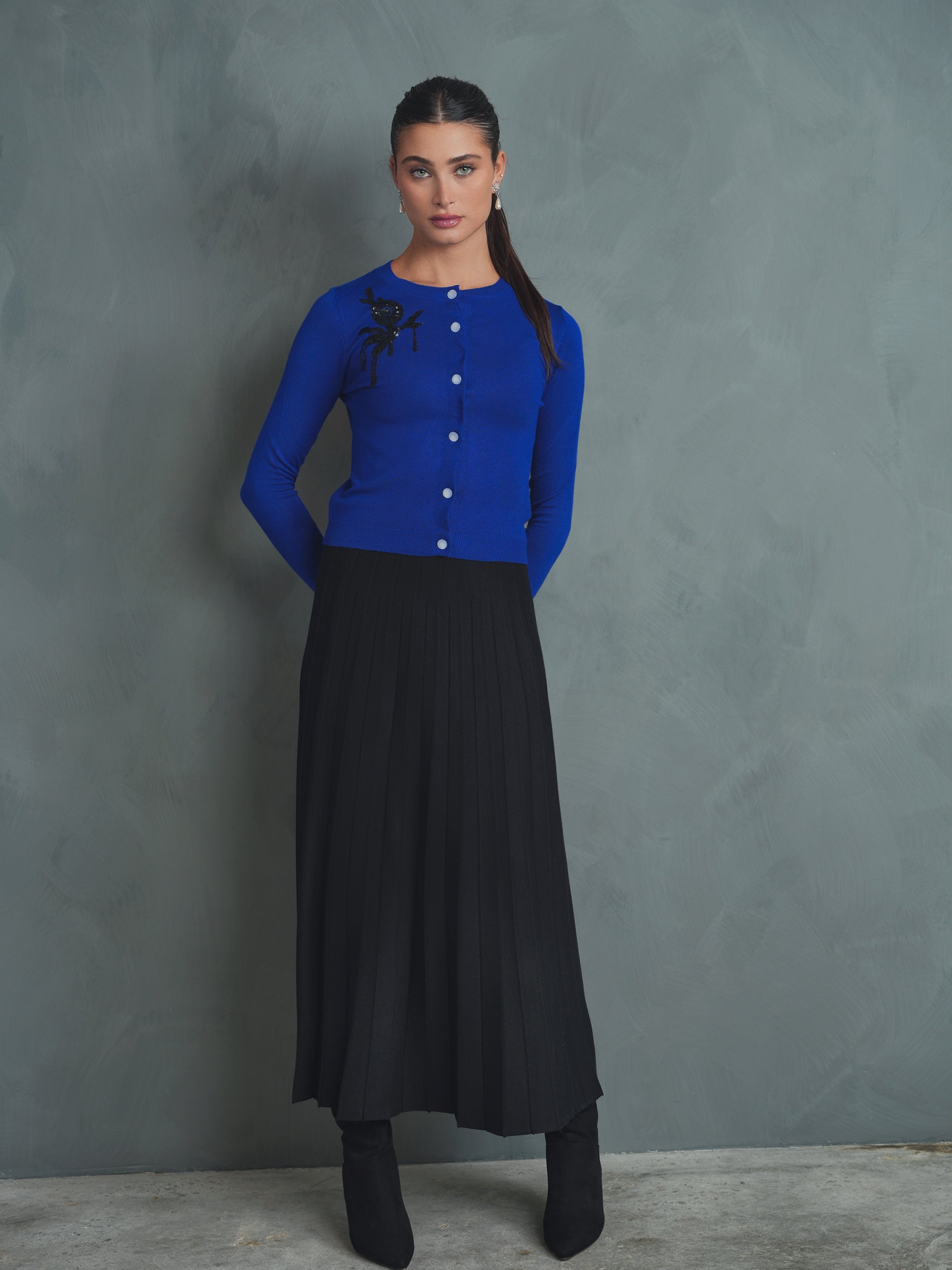 Applique Knit Cardigan