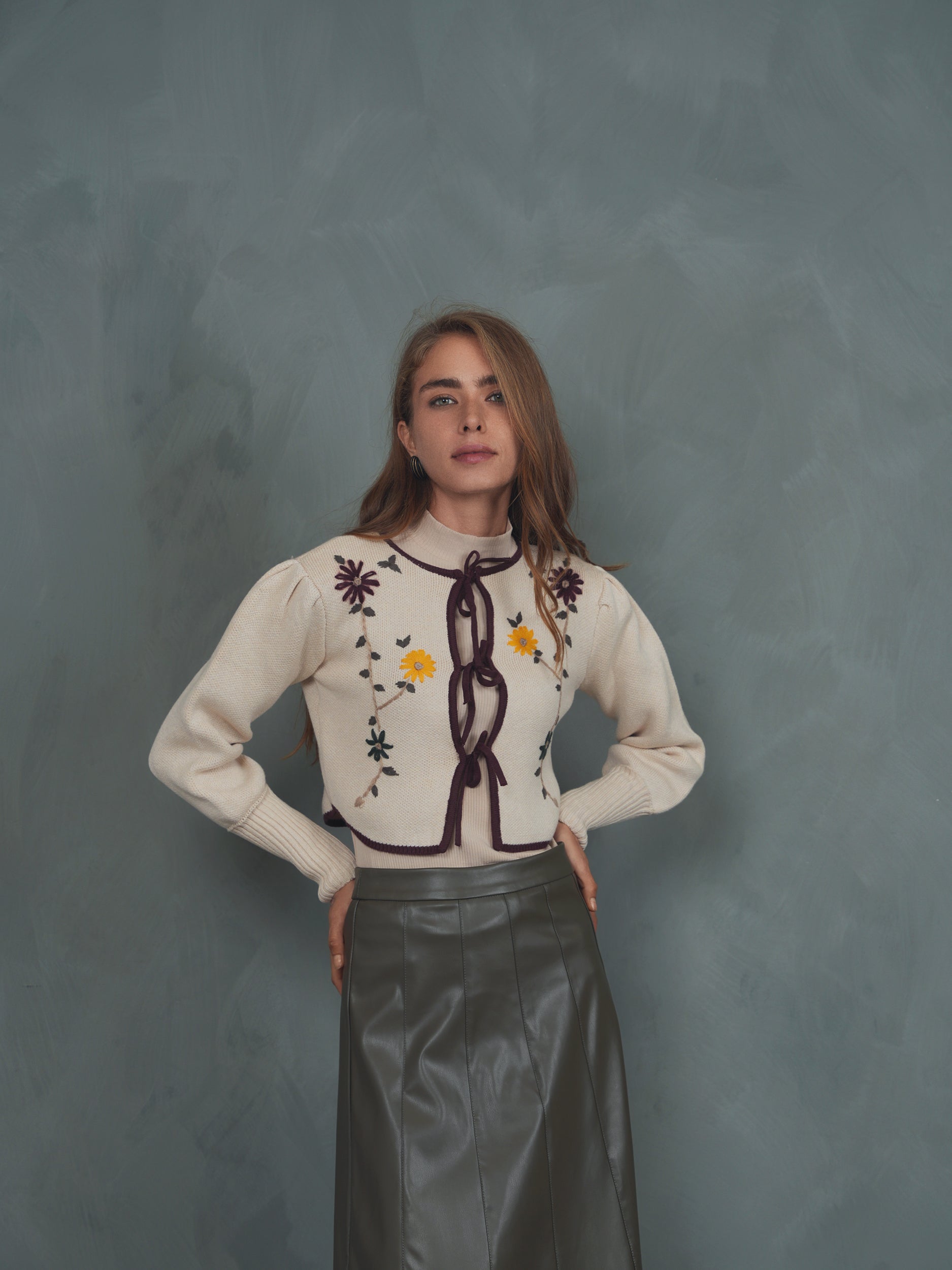 Embroidered Cardigan