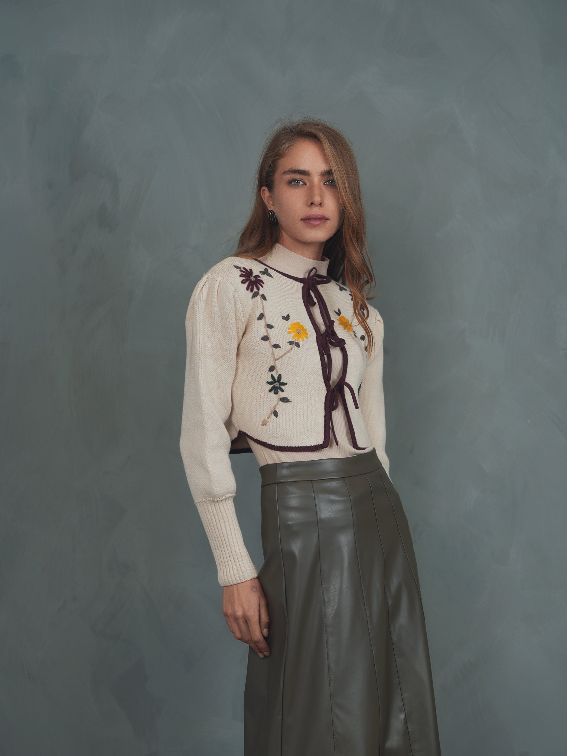 Embroidered Cardigan