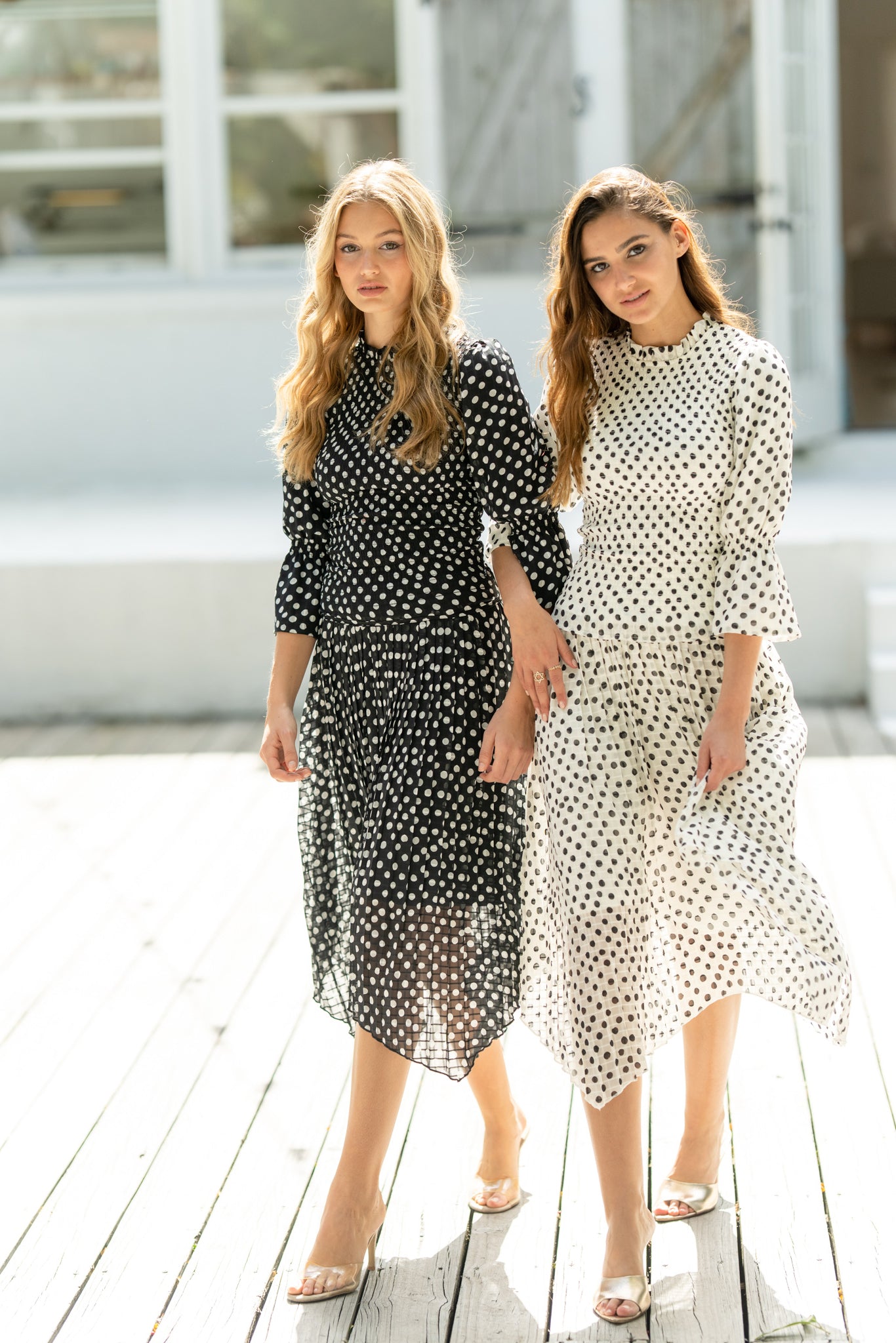 Assymetrical Pleated Print Skirt