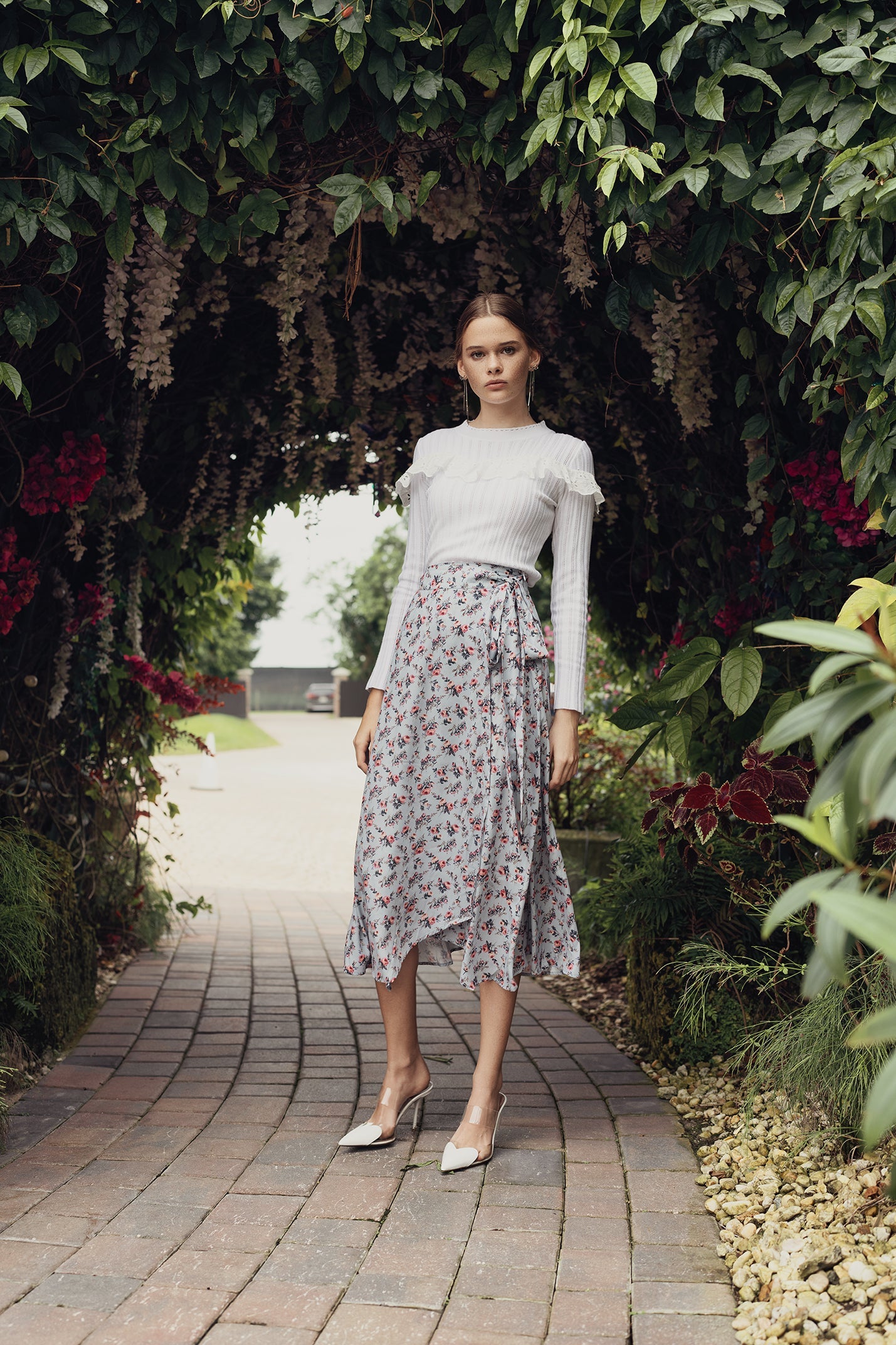 Crochet & Eyelet Knit Top