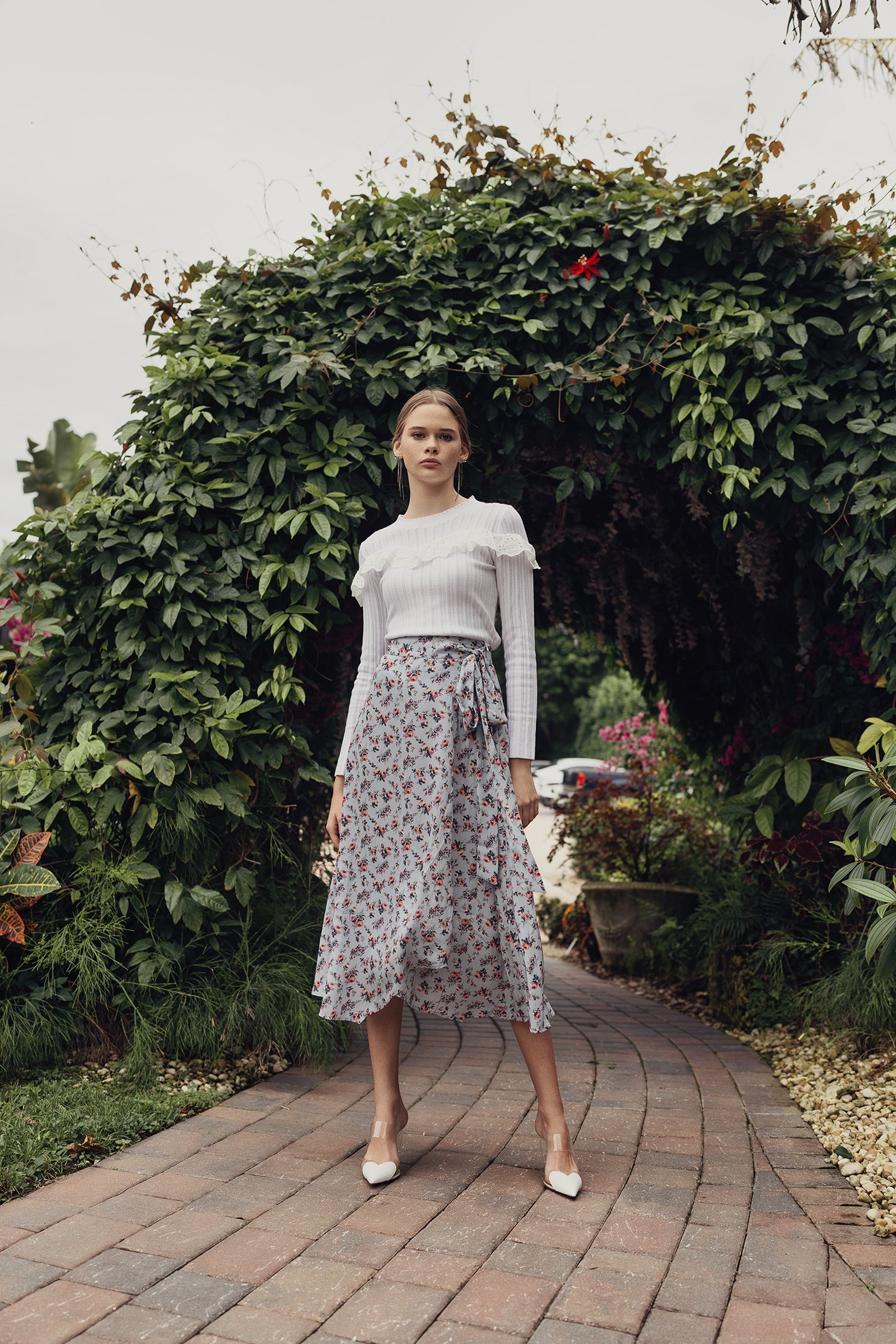 Crochet & Eyelet Knit Top