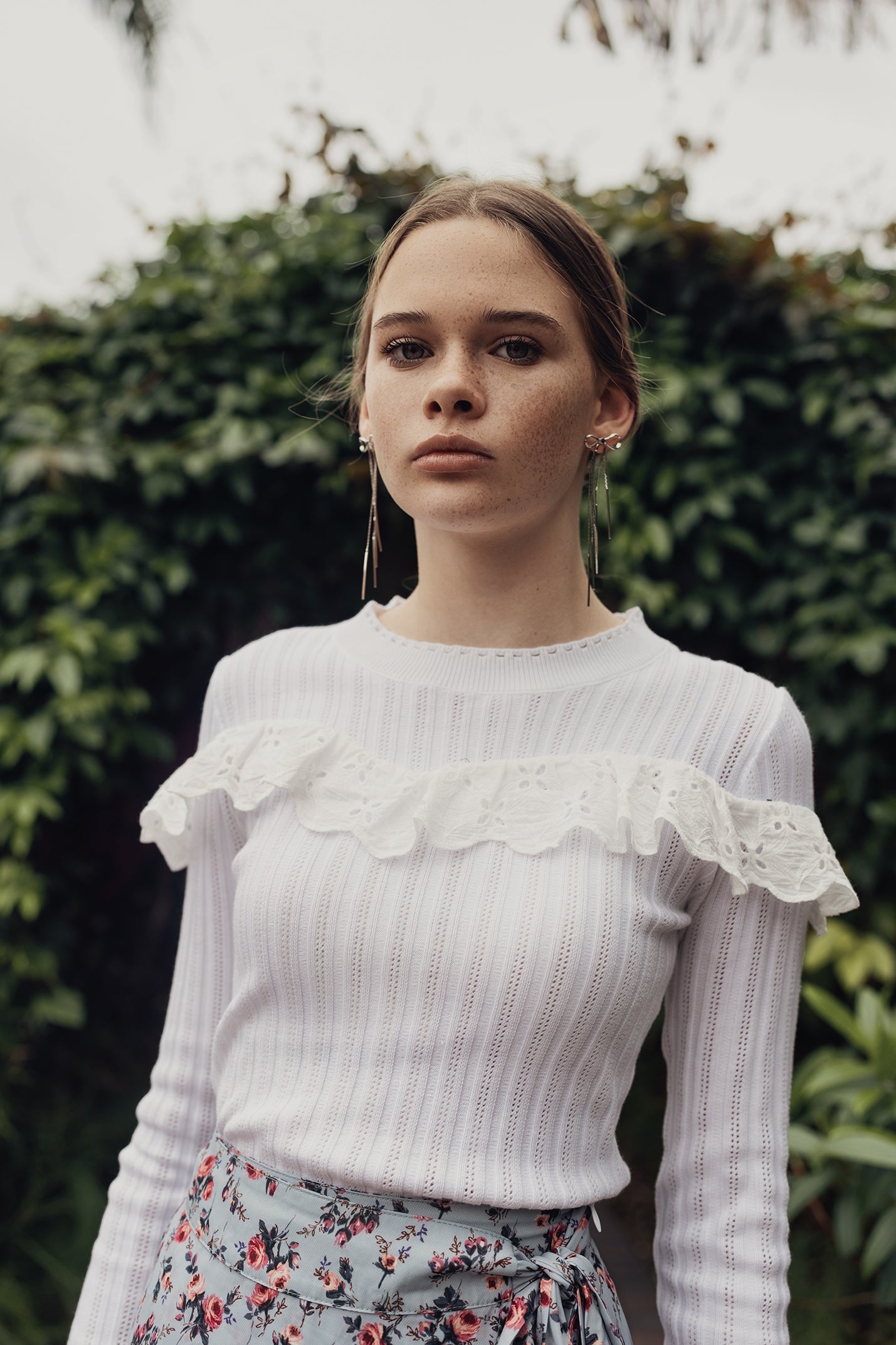 Crochet & Eyelet Knit Top