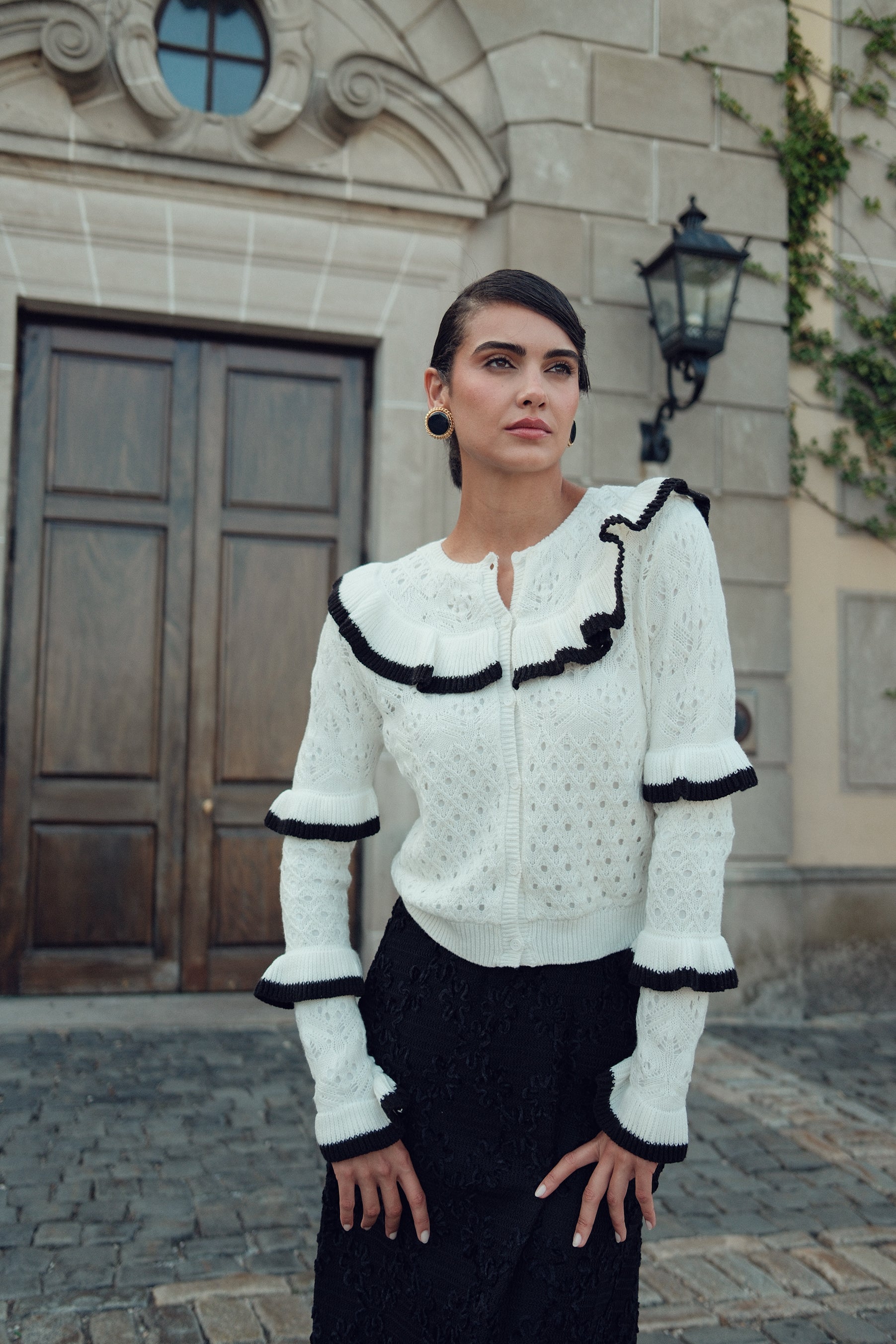 Knit Ruffle Cardigan