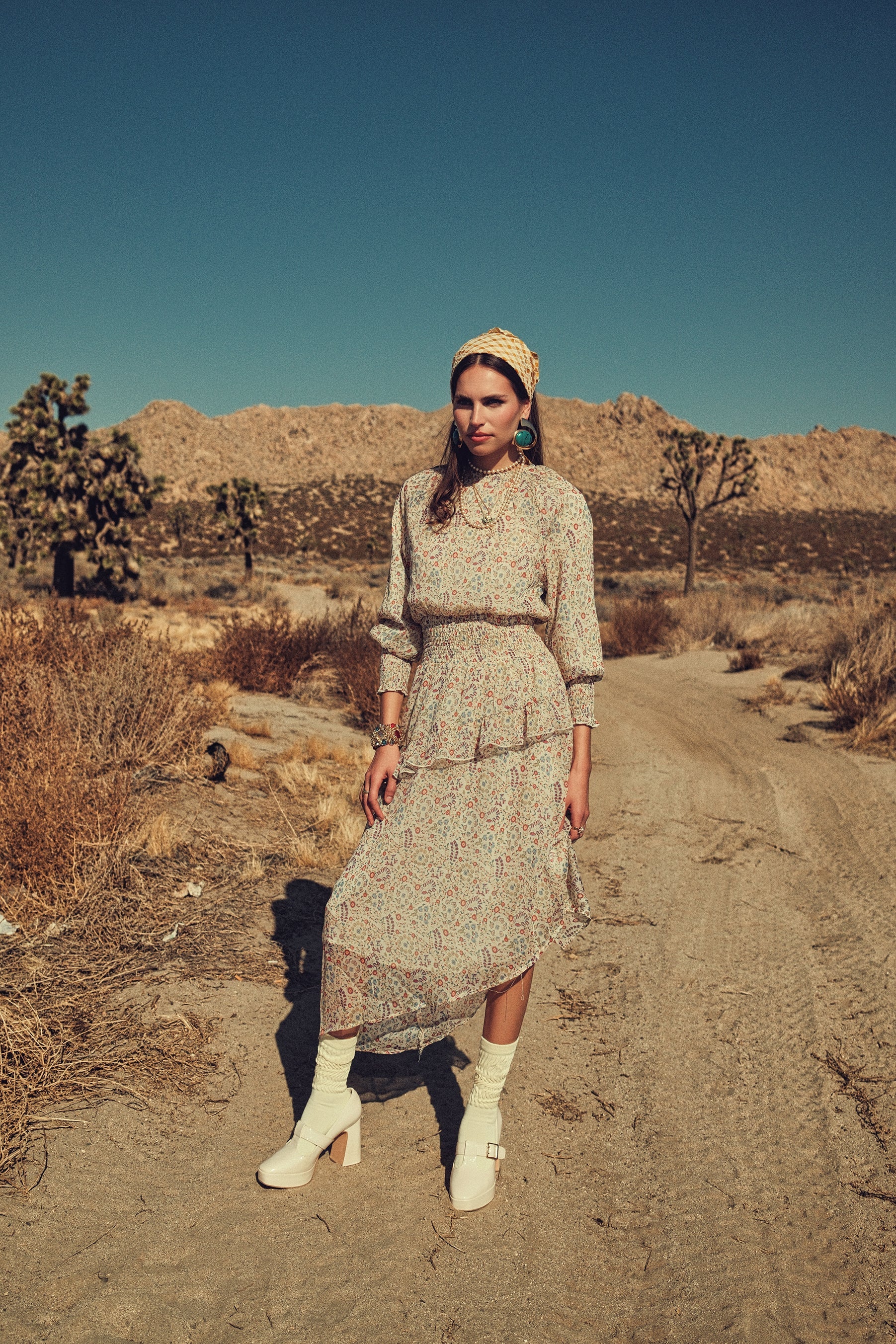 High-Low Smocked Waist Dress