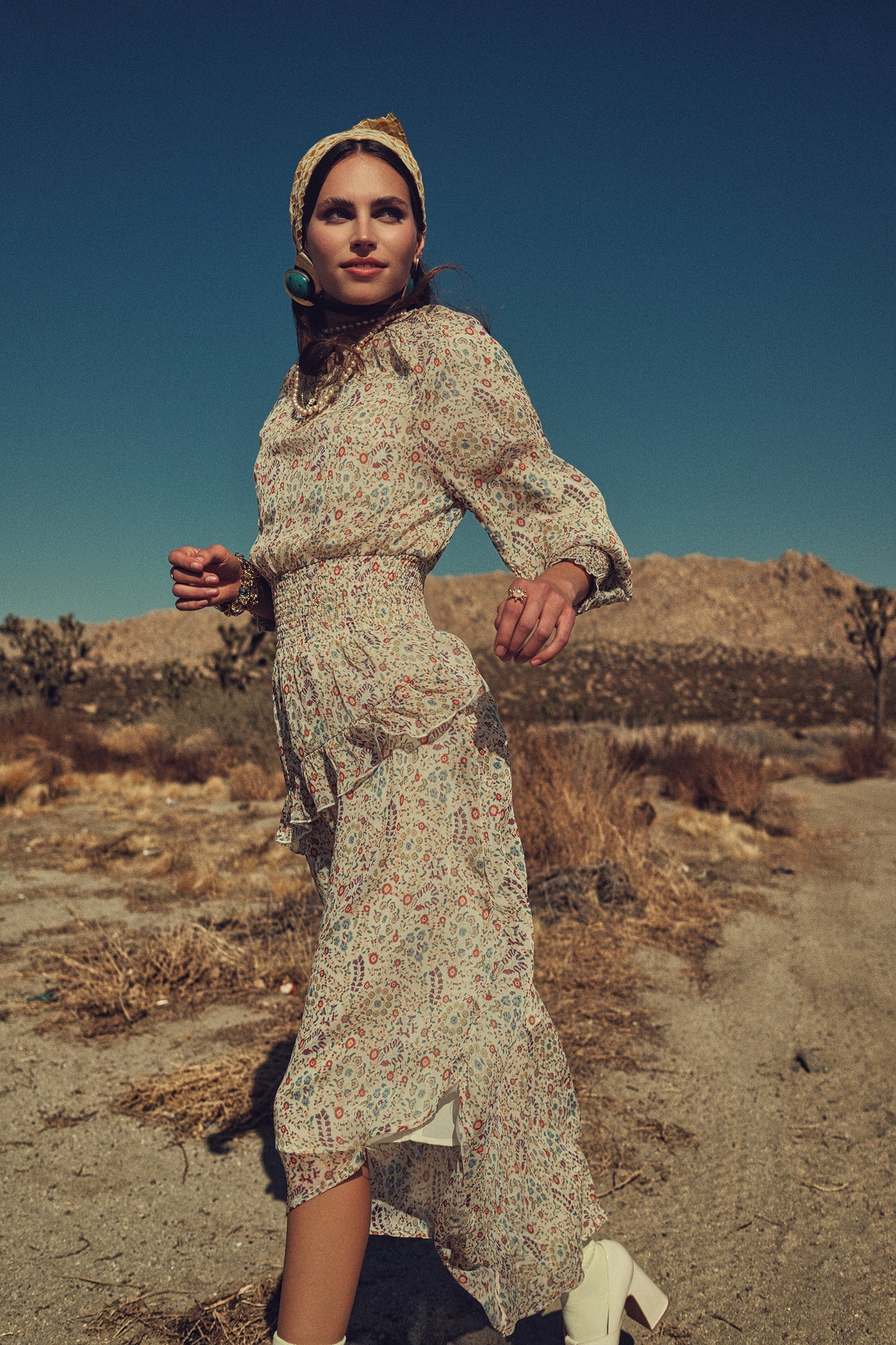 High-Low Smocked Waist Dress