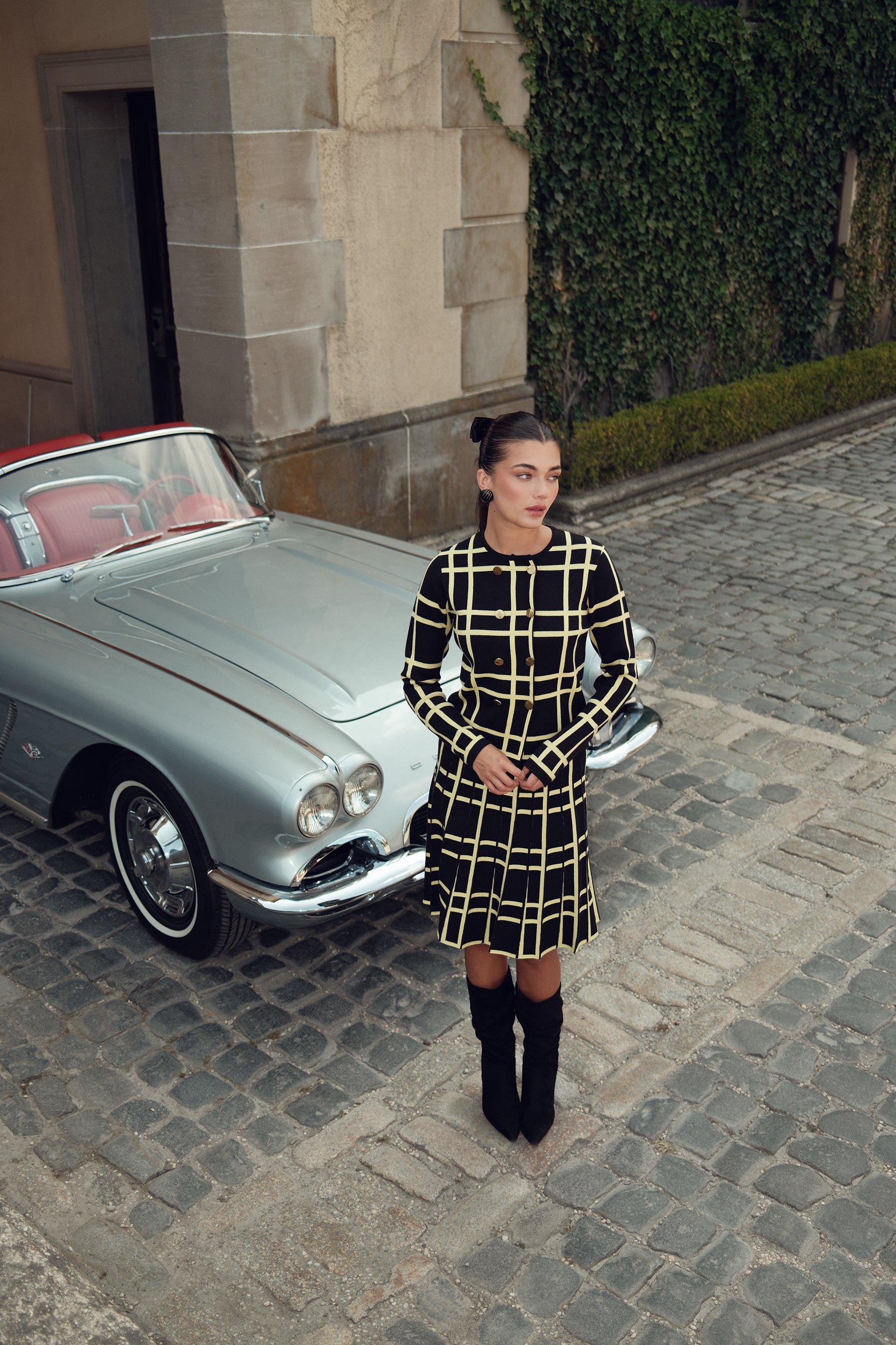 Double Breasted Knit Top