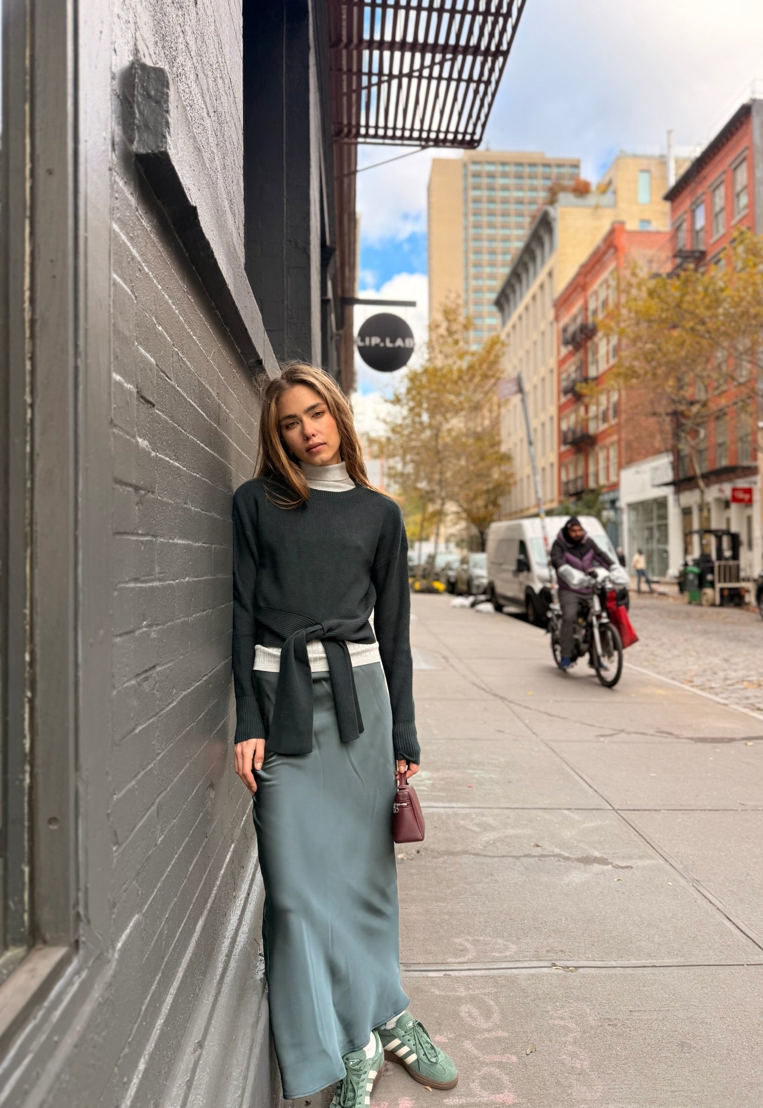 Elastic Waist Slip Skirt