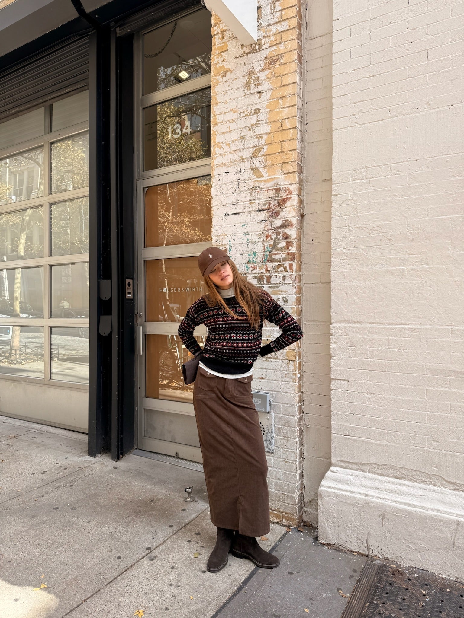 Corduroy Straight Skirt