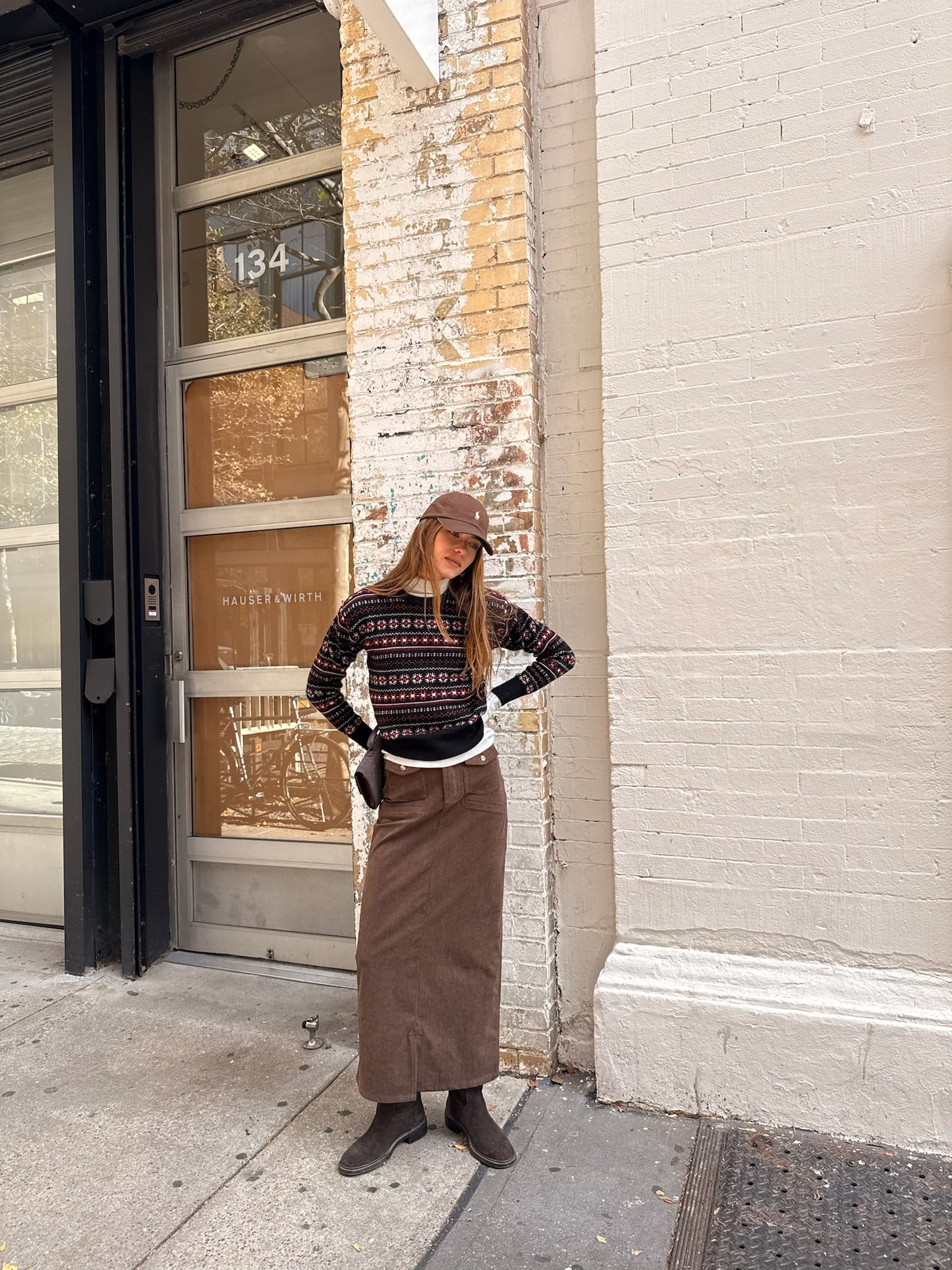 Corduroy Straight Skirt