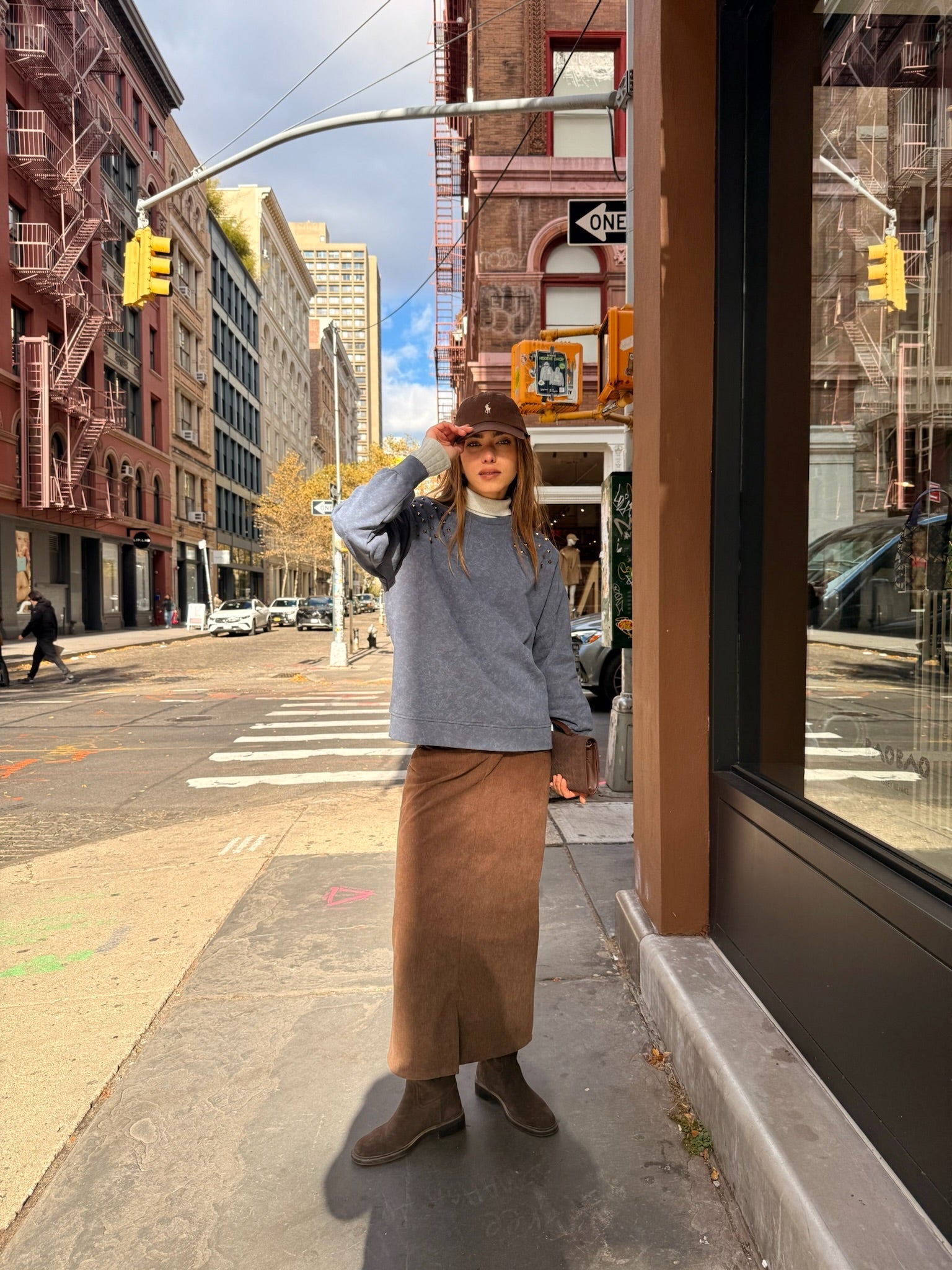 Corduroy Straight Skirt