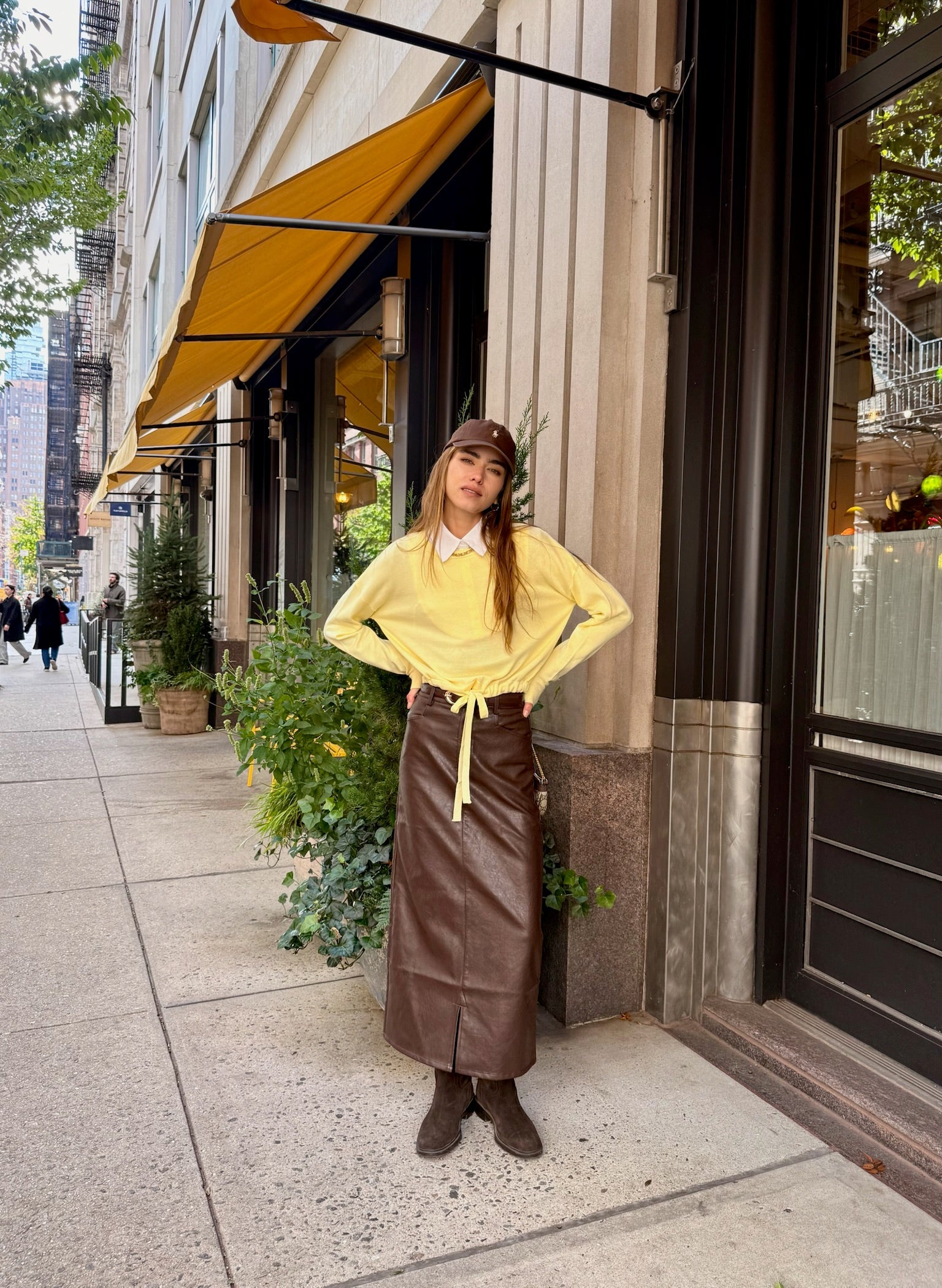 Leather Skirt With Slit
