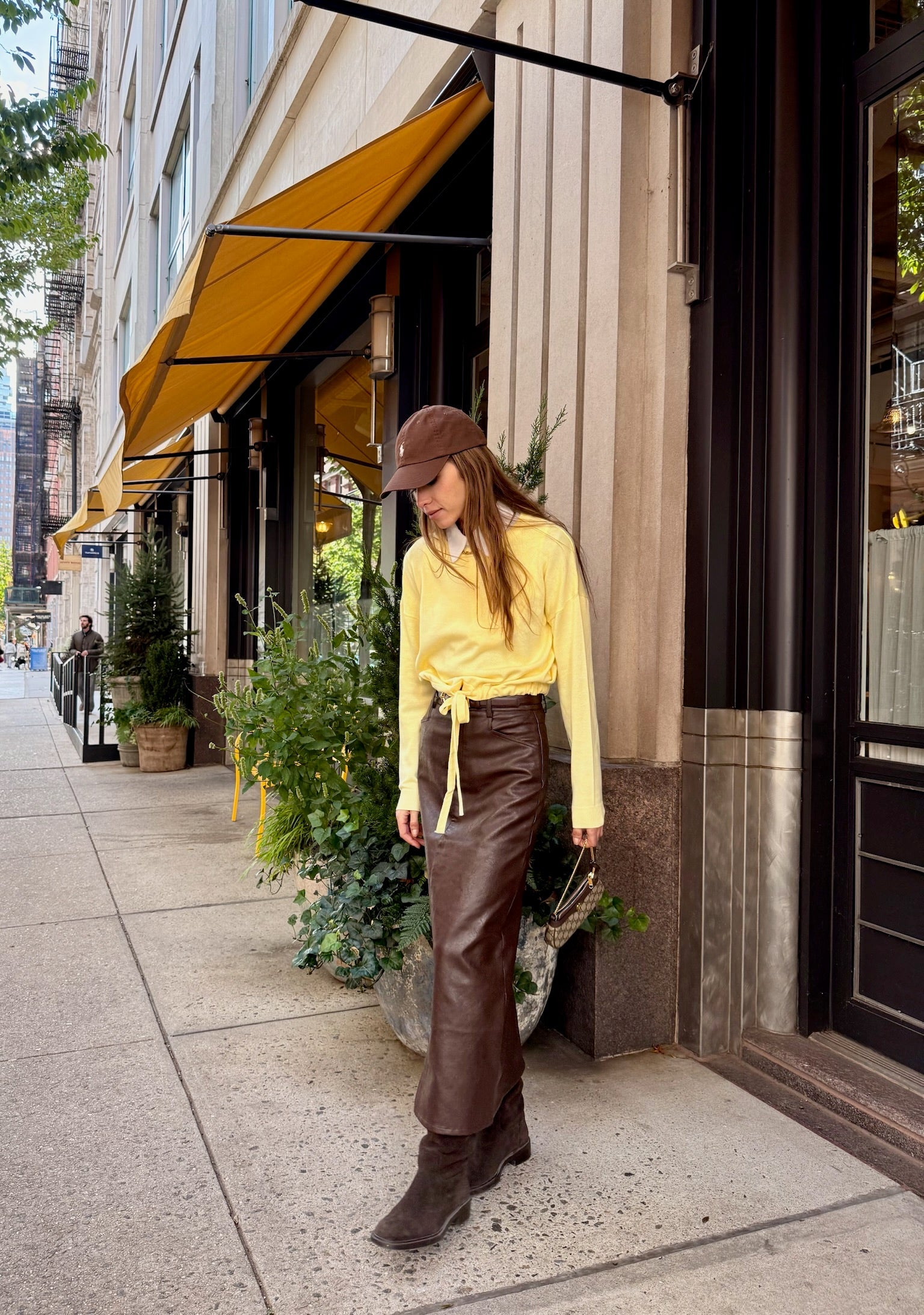 Leather Skirt With Slit